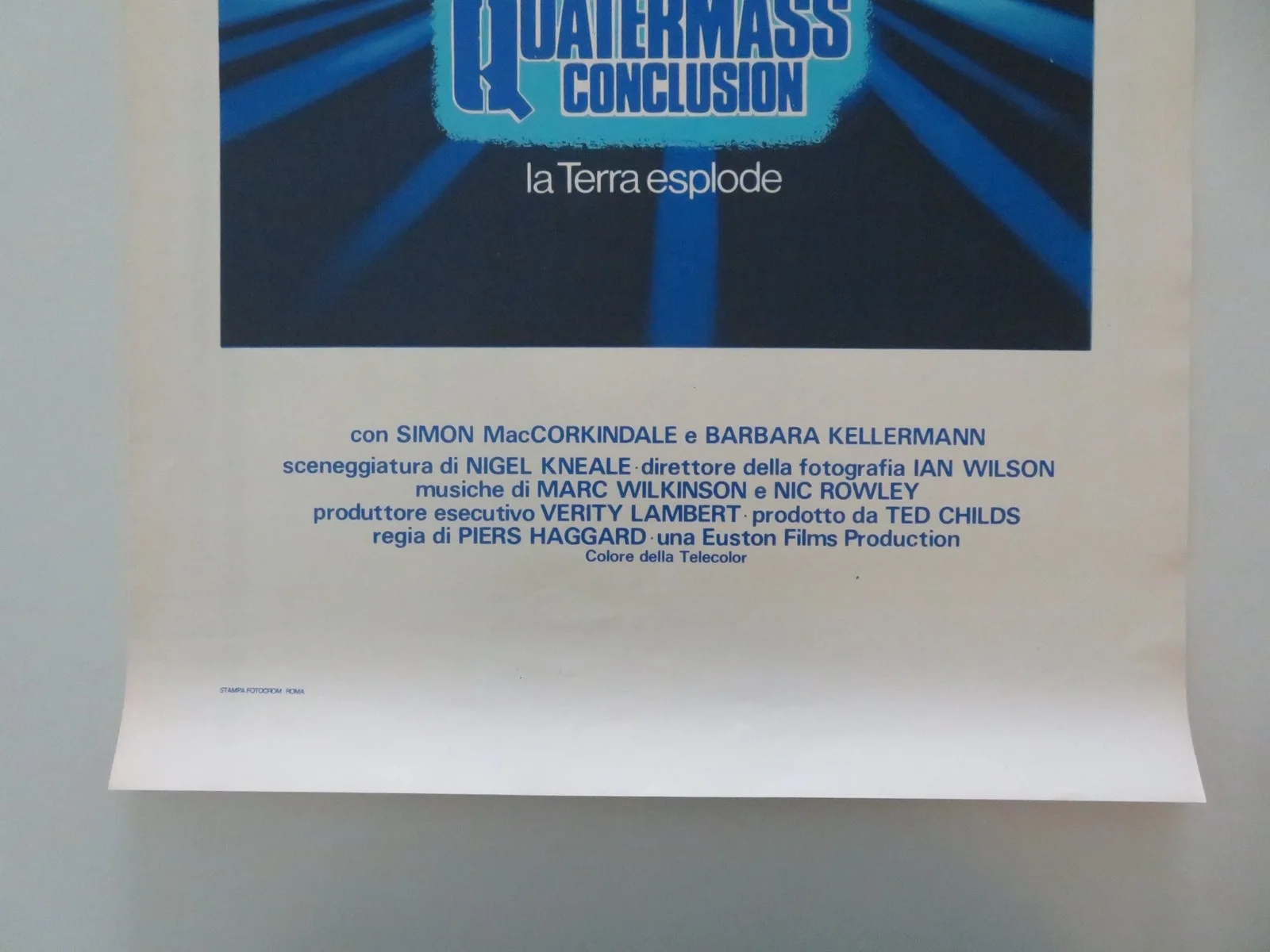 THE QUARTERMASS CONCLUSION ITALIAN LOCANDINA POSTER JOHN MILLS MACCORKINDA 1979, изображение 4