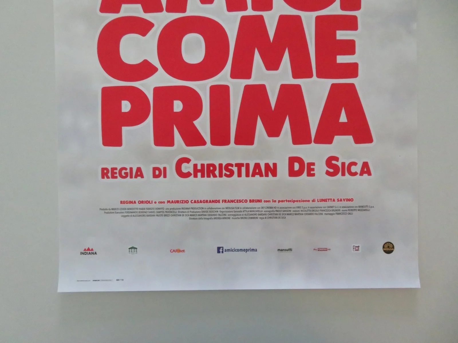 AMICI COME PRIMA ITALIAN LOCANDINA POSTER MASSIMO BOLDI CHRISTIAN DE SICA 2018, image 4