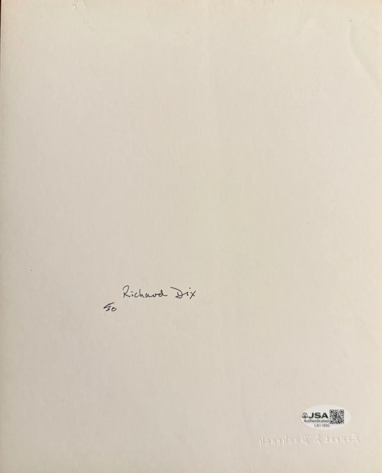 Richard Dix — RICHARD DIX SIGNED Autographed 8 x 10 PHOTO The Whistler JSA CERTIFIED CIMARRON, изображение 4