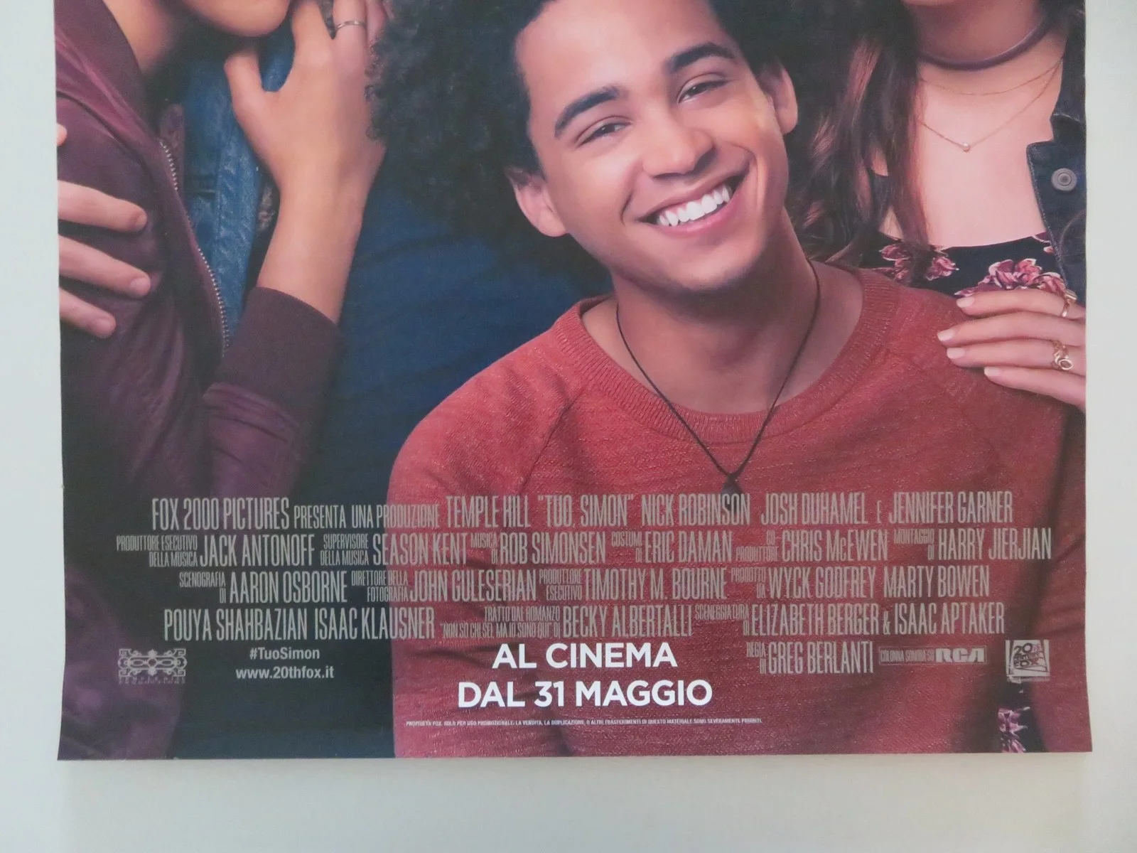 LOVE, SIMON ITALIAN LOCANDINA POSTER NICK ROBINSON JENNIFER GARNER 2018, image 4