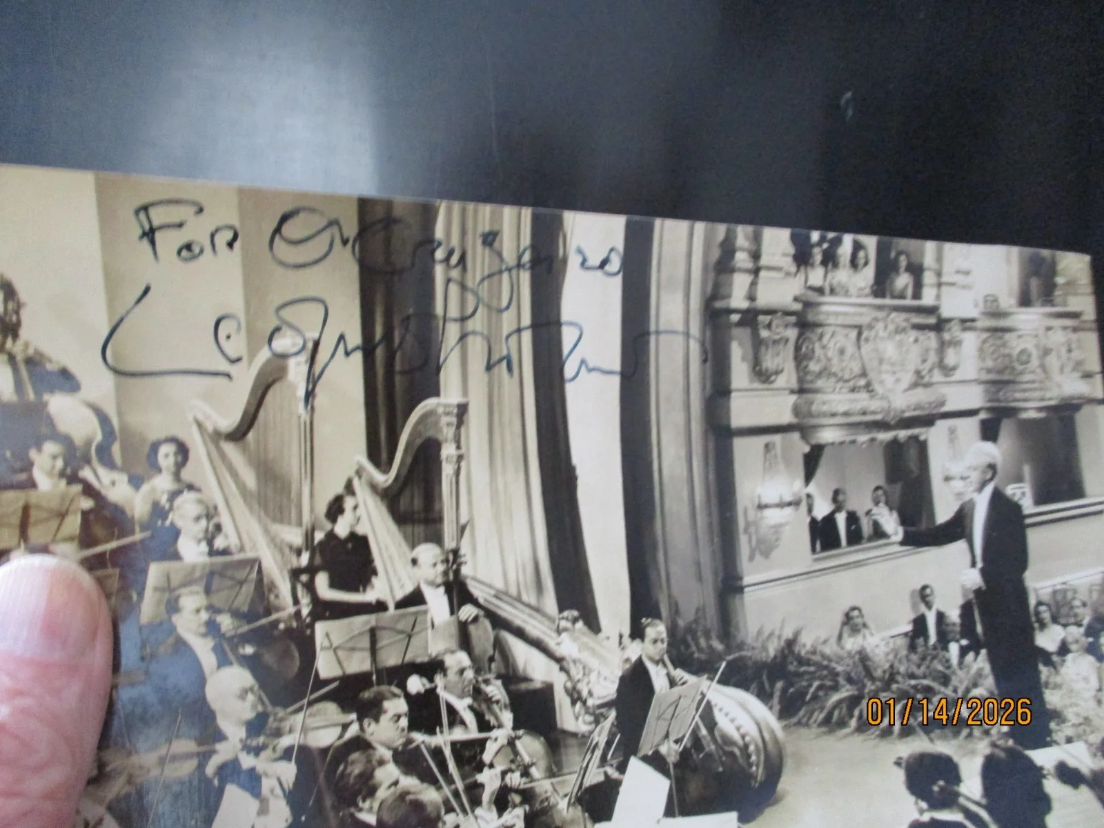 LEOPOLD STOKOWSKI SIGNED PHOTO- PERSONAL LETTER to me-2 programs, image 3