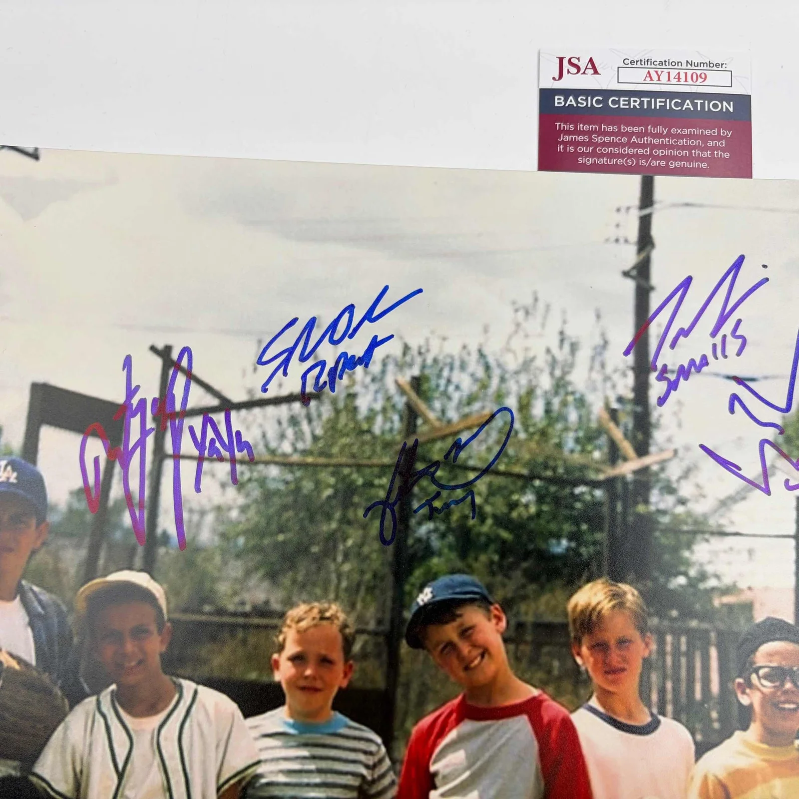 Autographed/Signed The Sandlot Movie 8x Ins Cast Member Sigs 16x20 Photo JSA COA, изображение 2