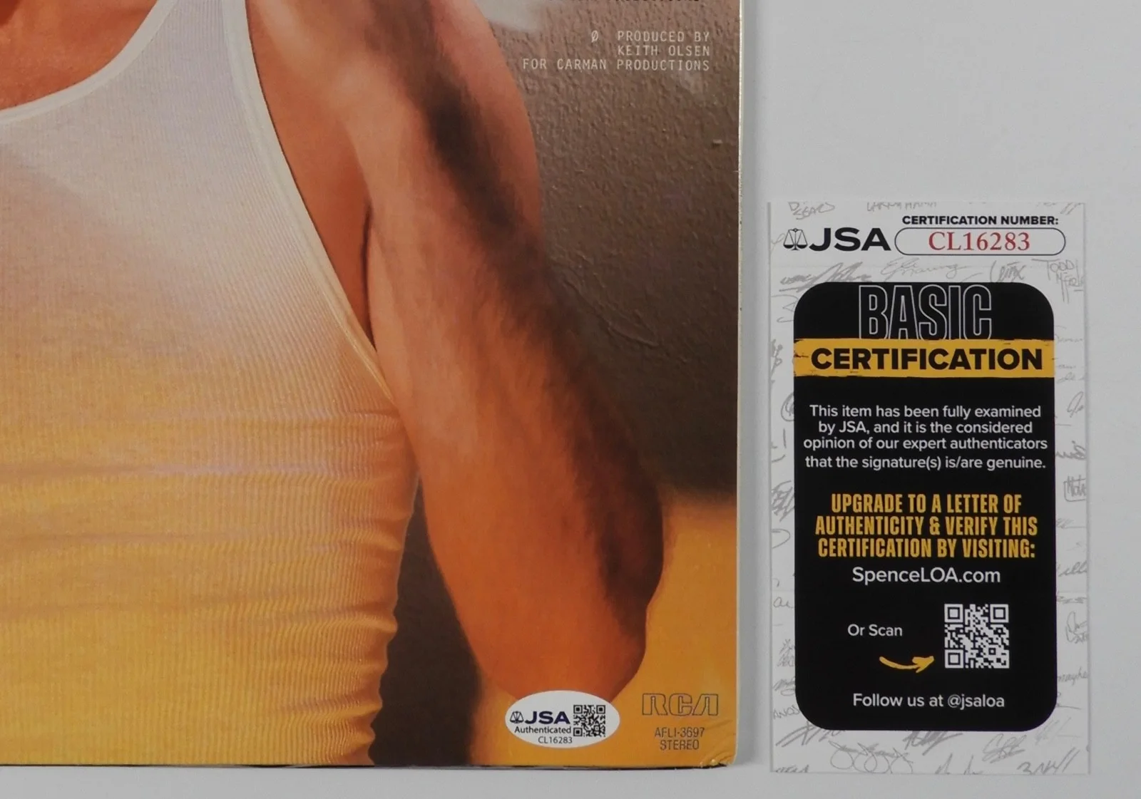 Rick Springfield JSA Signed Autograph Album Record LP Vinyl Working Class Dog, image 3