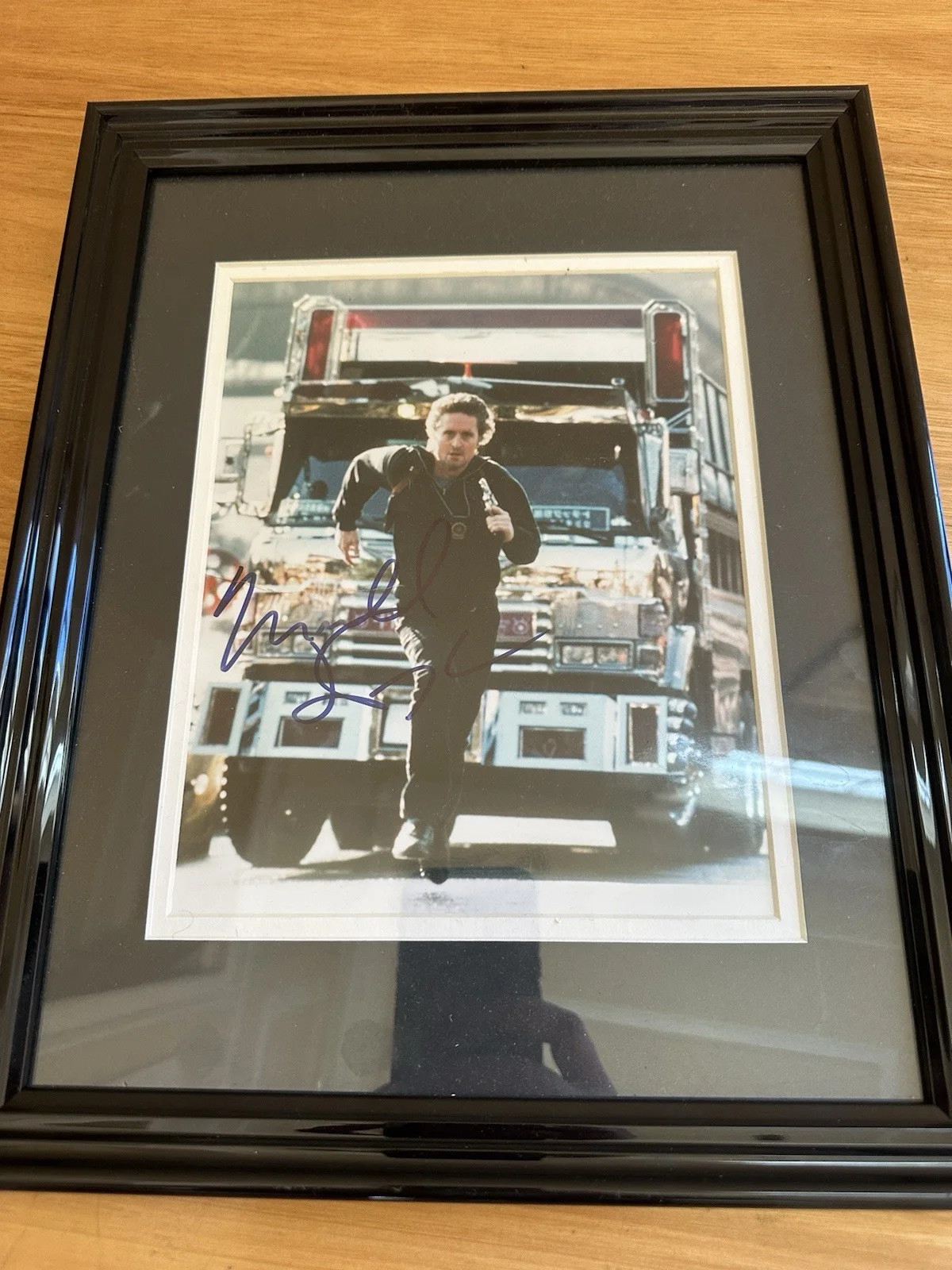 Michael Douglas autograph Black Rain Framed Matted, image 4