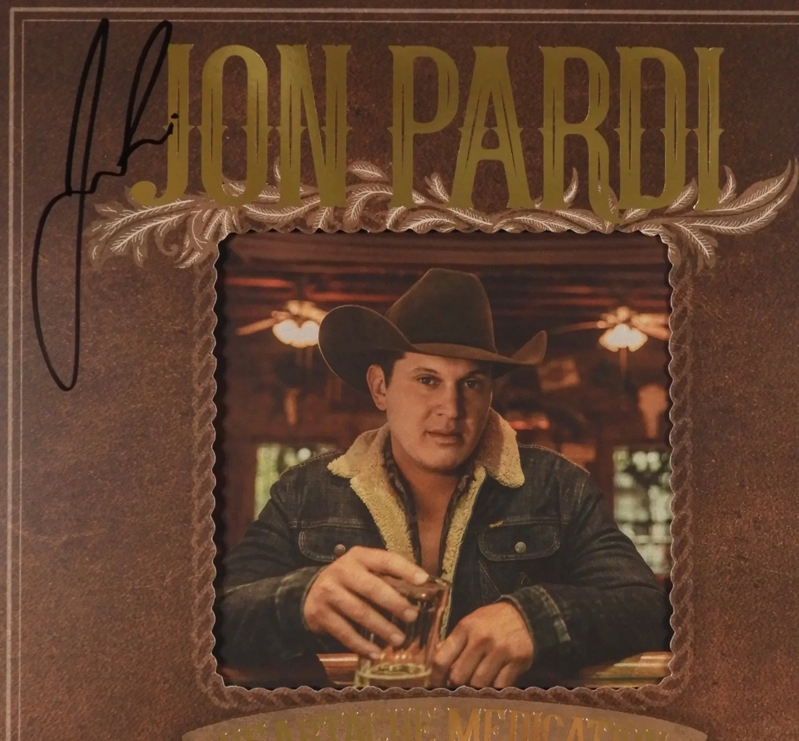 Jon Pardi JSA Signed Autograph Album Record Vinyl Heartache Medication, изображение 2