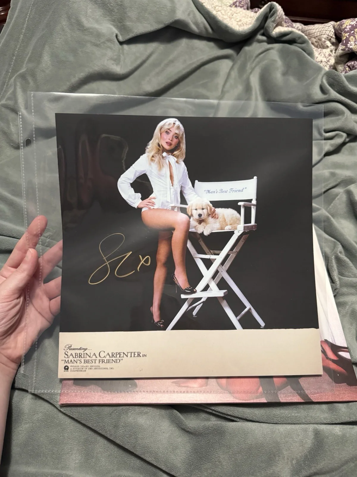 Sabrina Carpenter Signed Autographed Insert Man’s Best Friend Vinyl LP, изображение 5