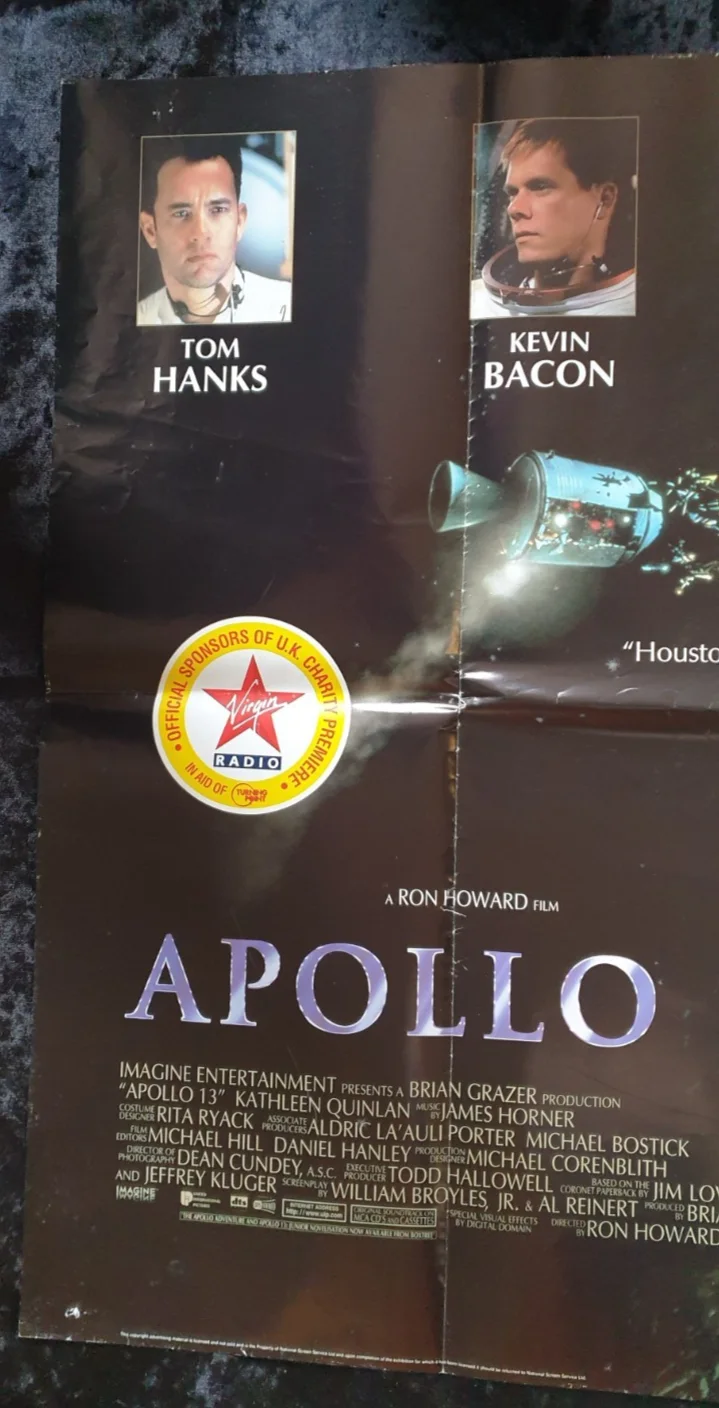 APOLLO 13 40x30" ORIGINAL MOVIE POSTER – FOLDED, GOOD CONDITION – SPACE CLASSIC, image 4