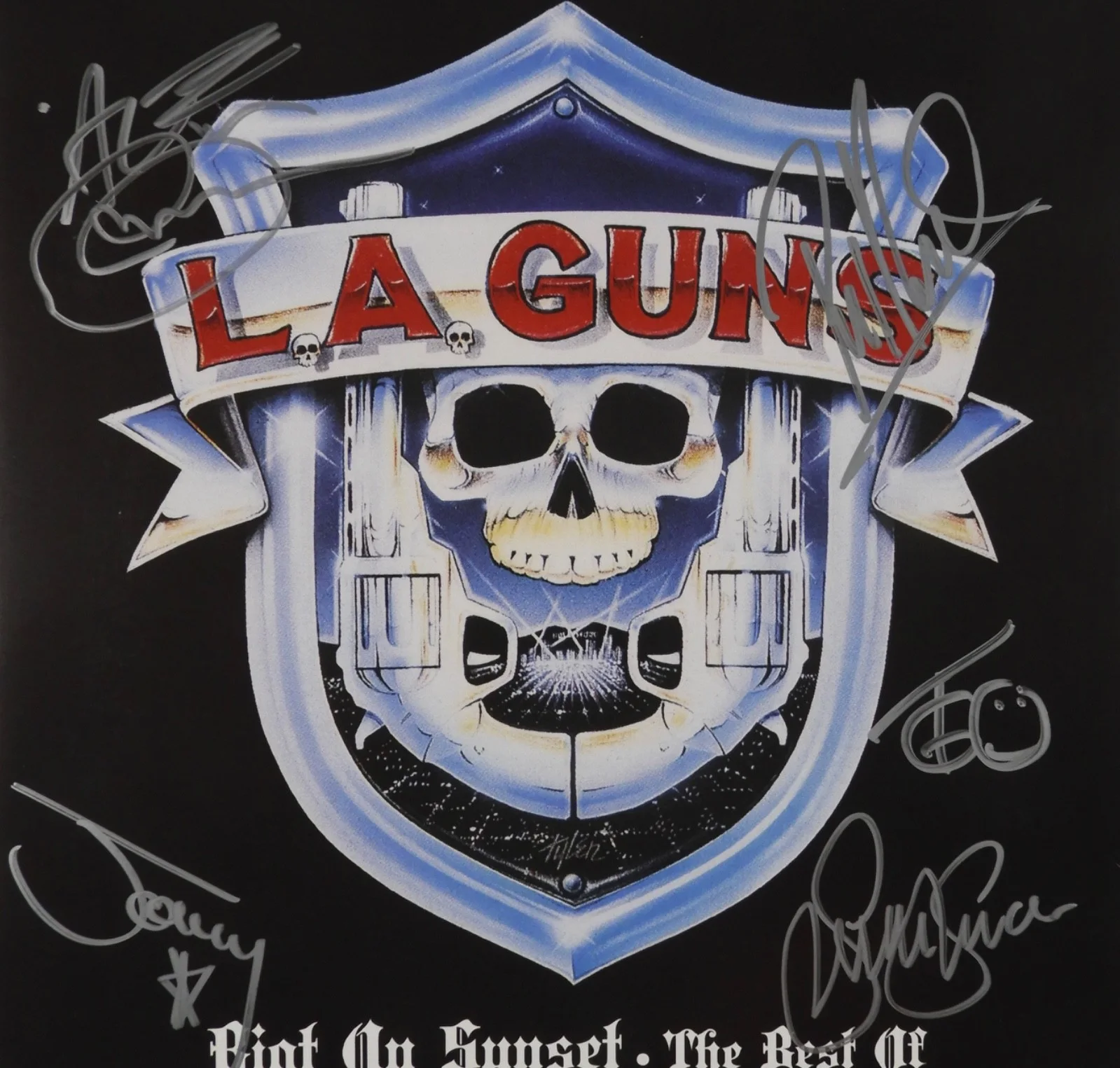 L.A. Guns JSA Signed Autograph Album Record LP Vinyl Best Of, image 2