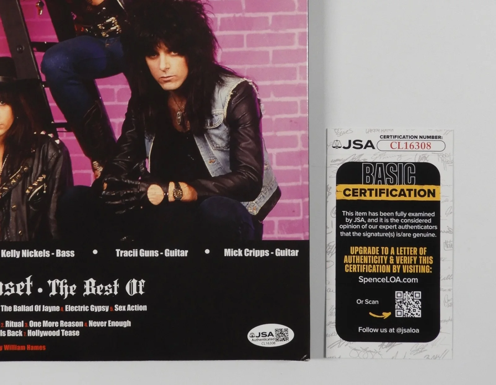 L.A. Guns JSA Signed Autograph Album Record LP Vinyl Best Of, image 3