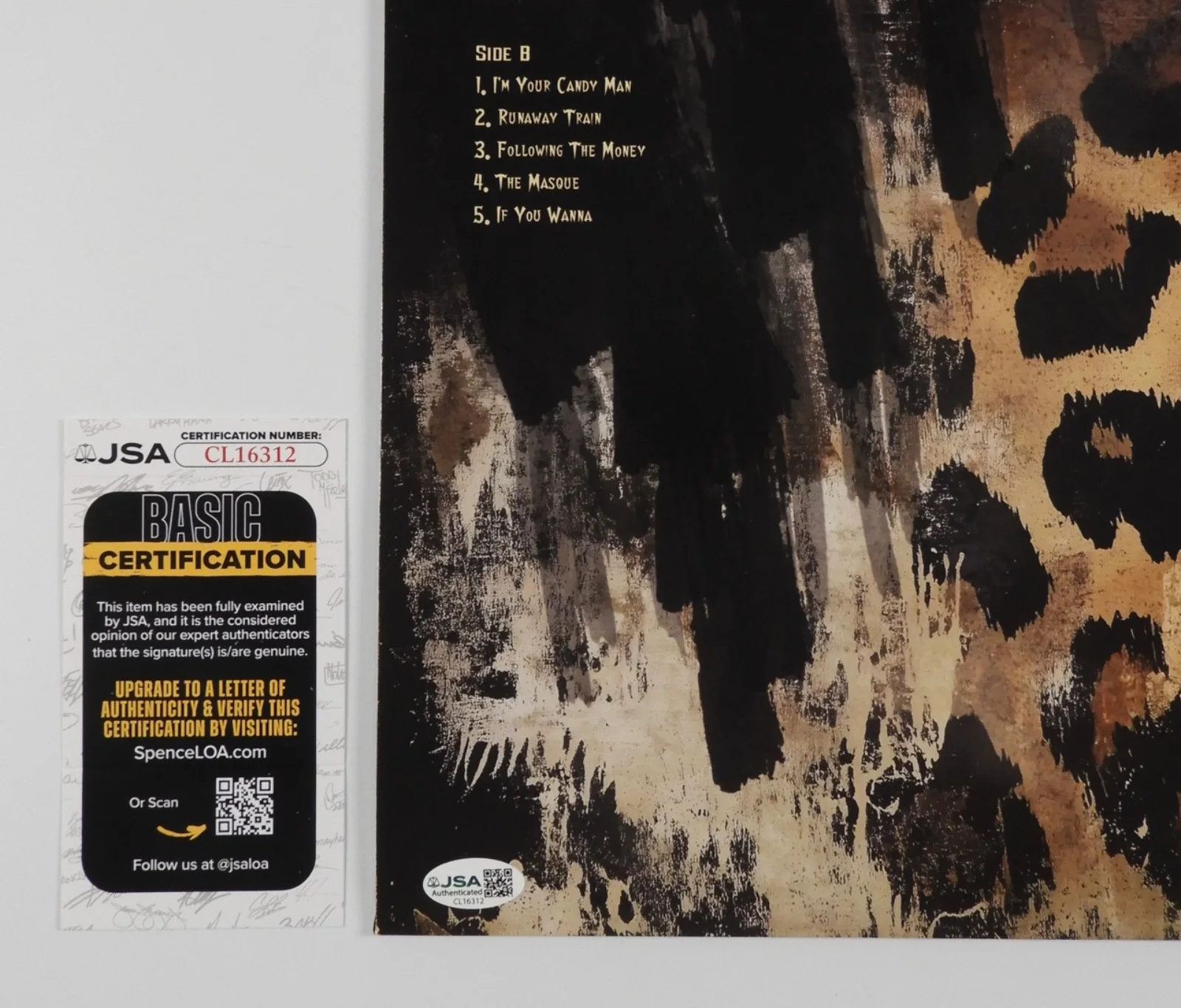 L.A. Guns JSA Signed Autograph Album Record LP Vinyl Leopard Skin, image 3