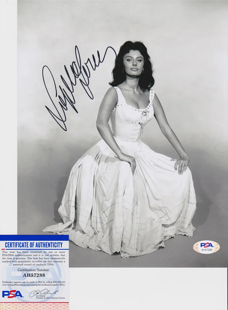 Sophia Loren — Sophia Loren Legendary Actress Signed Autograph 8x10 Photo PSA/DNA COA #3