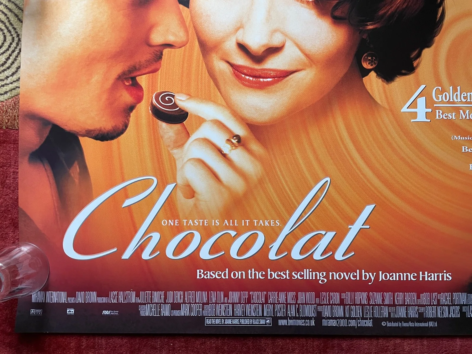 CHOCOLAT (2000) Original UK Quad Movie Poster Juliette Binoche Johnny Depp, image 4