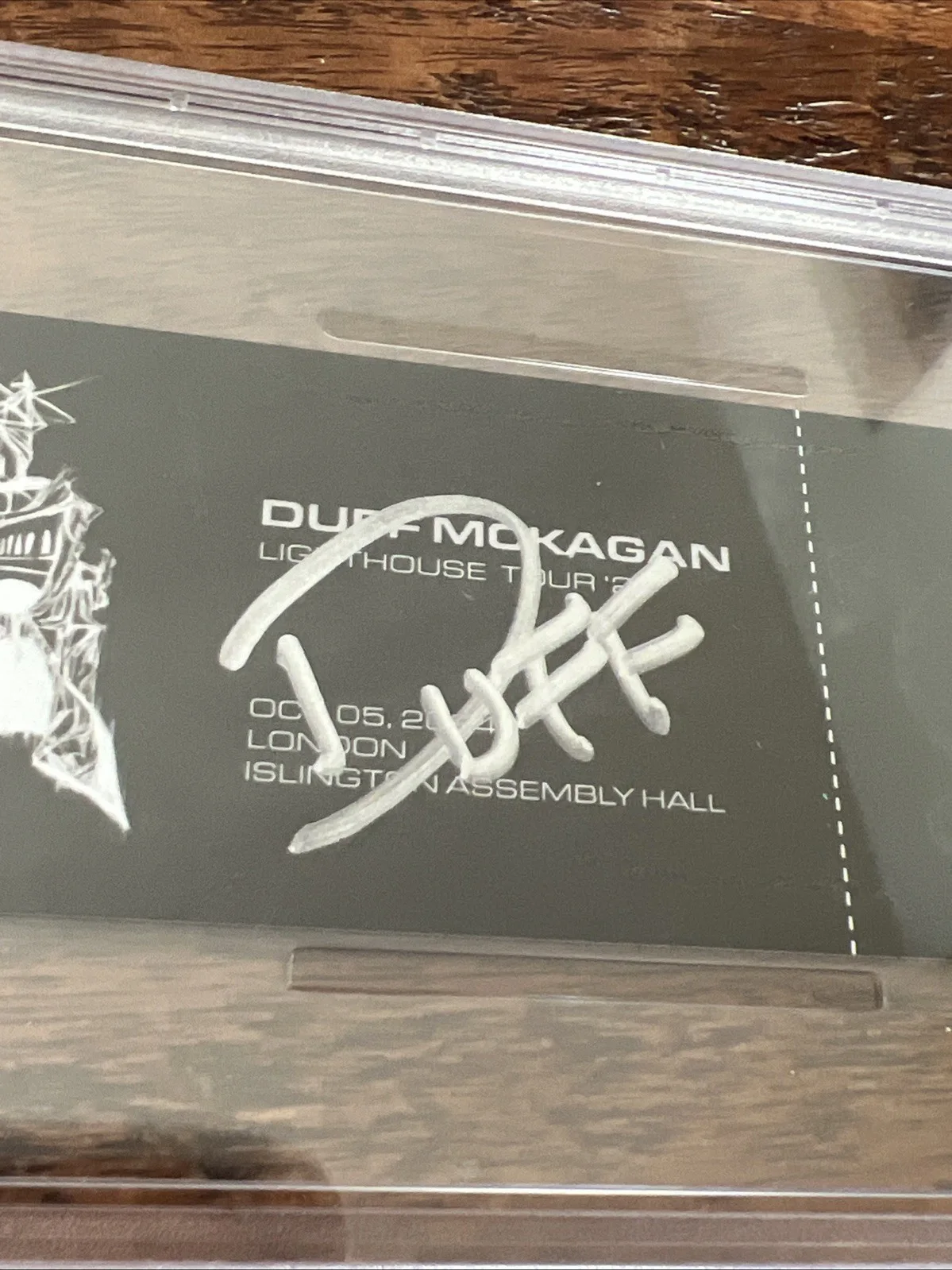 Duff McKagan Signed Lighthouse Tour Ticket Psa Dna Coa Slab Guns N Roses, image 2