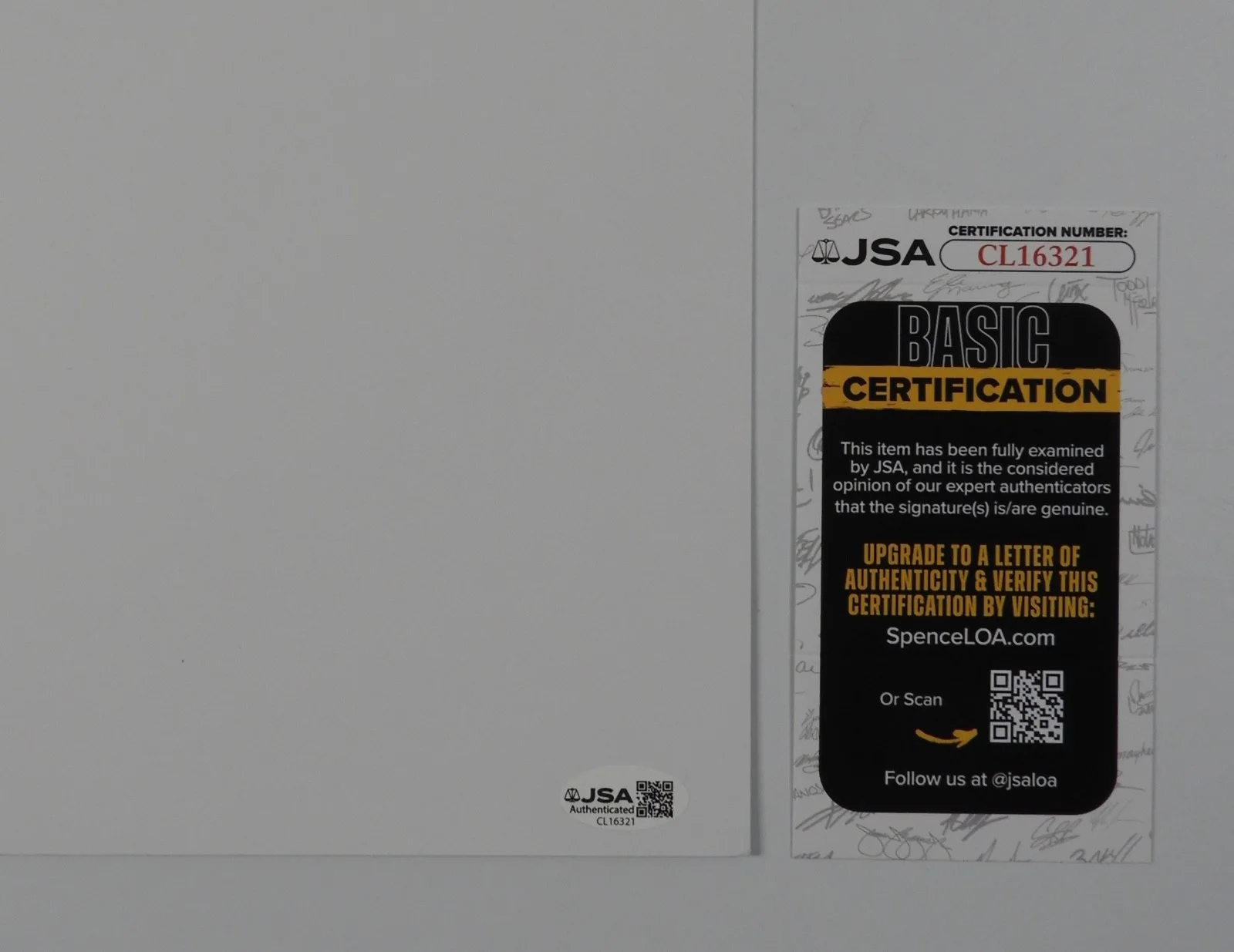 Billy Idol JSA Signed Autograph Album Vinyl Insert Dream Into It, image 2