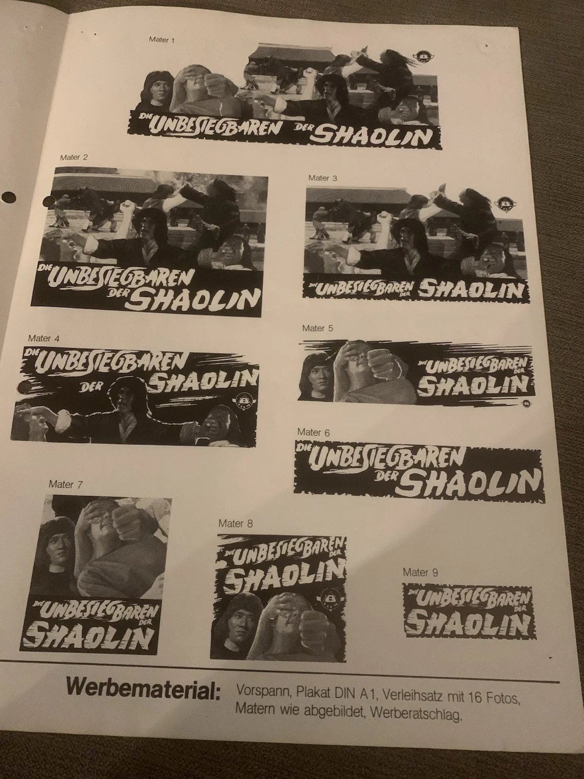 Snake and Crane Arts of Shaolin - 4-Page German Promotional Flyer Jackie Chan, изображение 3