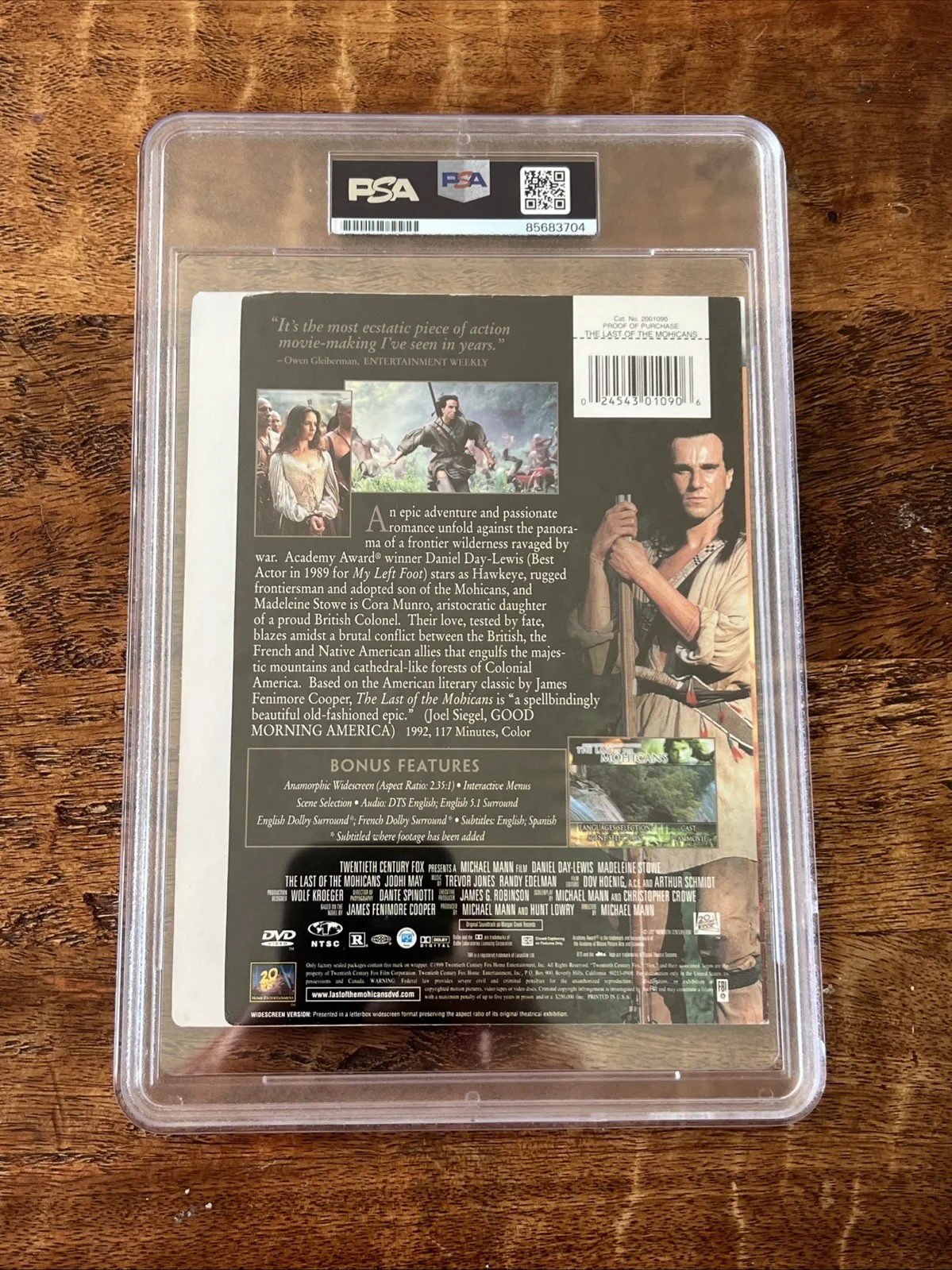 Wes Studi — Wes Studi Signed The Last Of The Mohicans DVD PSA/DNA Slab Autographed, image 3