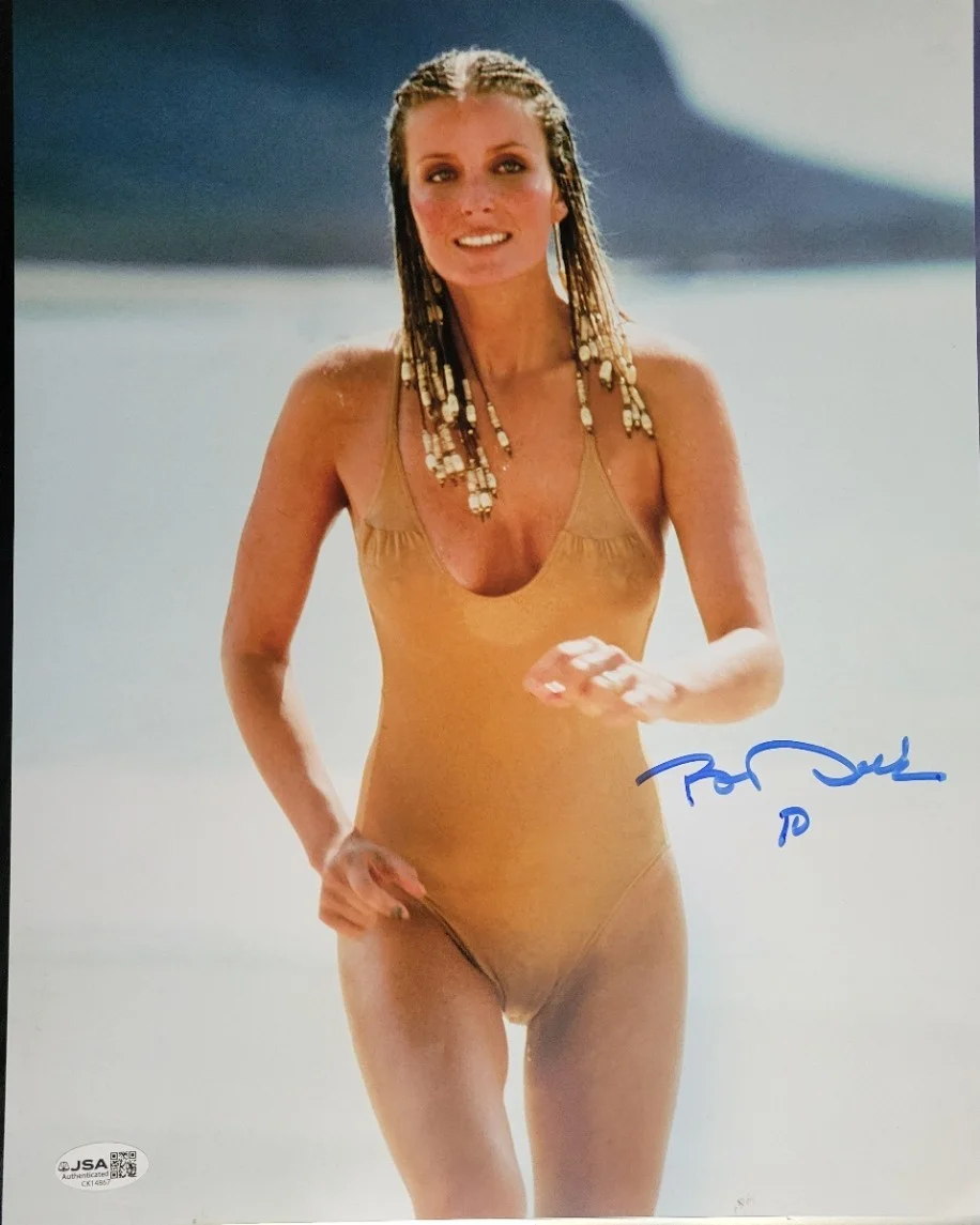 Bo Derek — Bo Derek signed 11x14 photo Jenny Hanley Movie 10 JSA coa