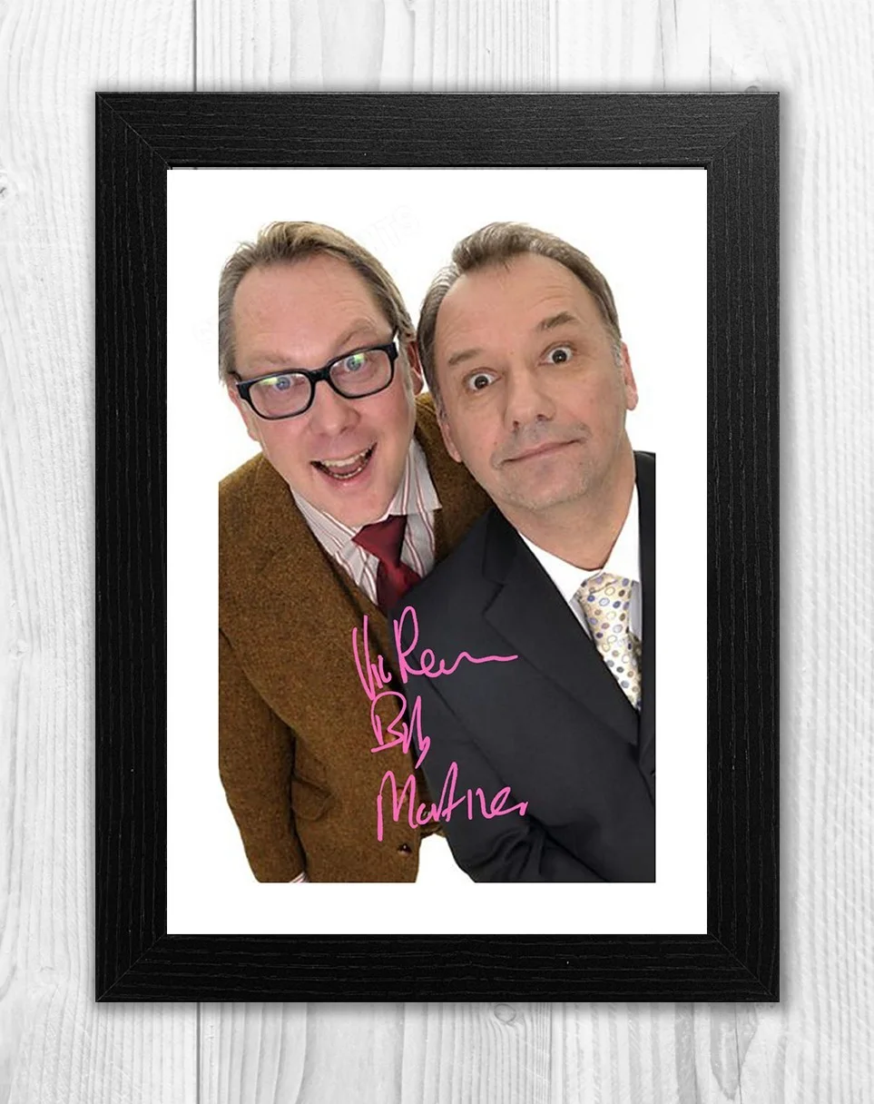 Vic Reeves and Bob Mortimer 4 A4 signed photograph poster Choice of frame, image 2