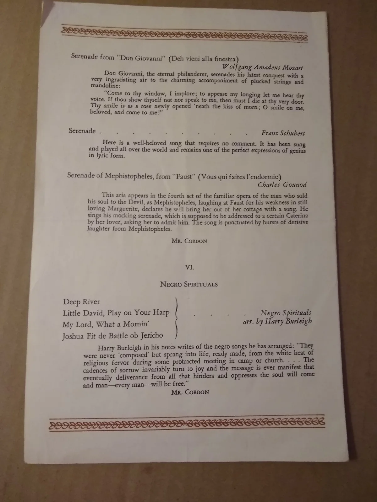 1940's Baritone Singer Norman Cordon Autographed Program Metropolitan Opera, image 4