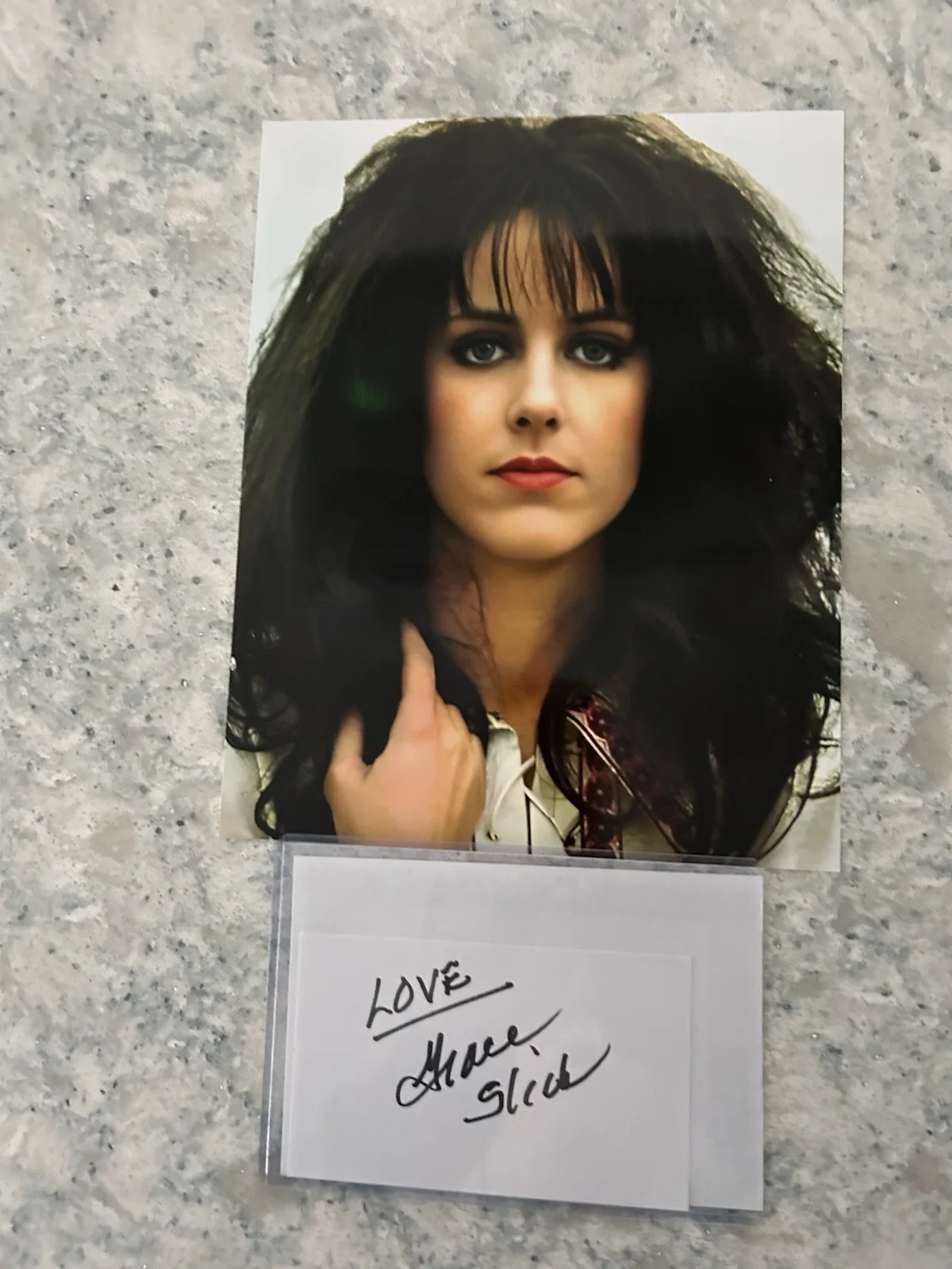 Grace slick Autographed 3x5 Card And Picture And COA, изображение 5