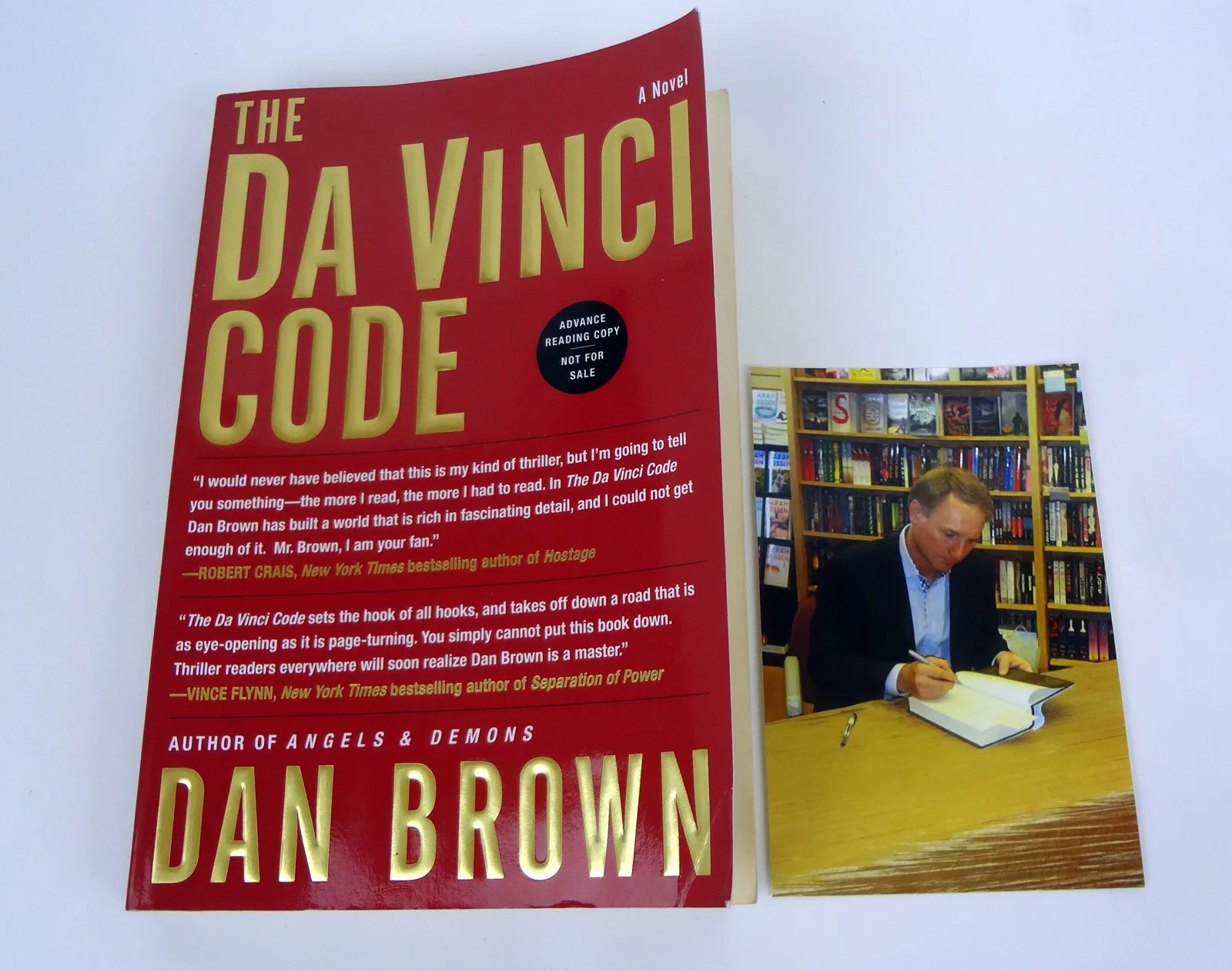 Dan Brown — Dan Brown Signed Autograph The Da Vinci Code Book ARC Proof COA, image 2