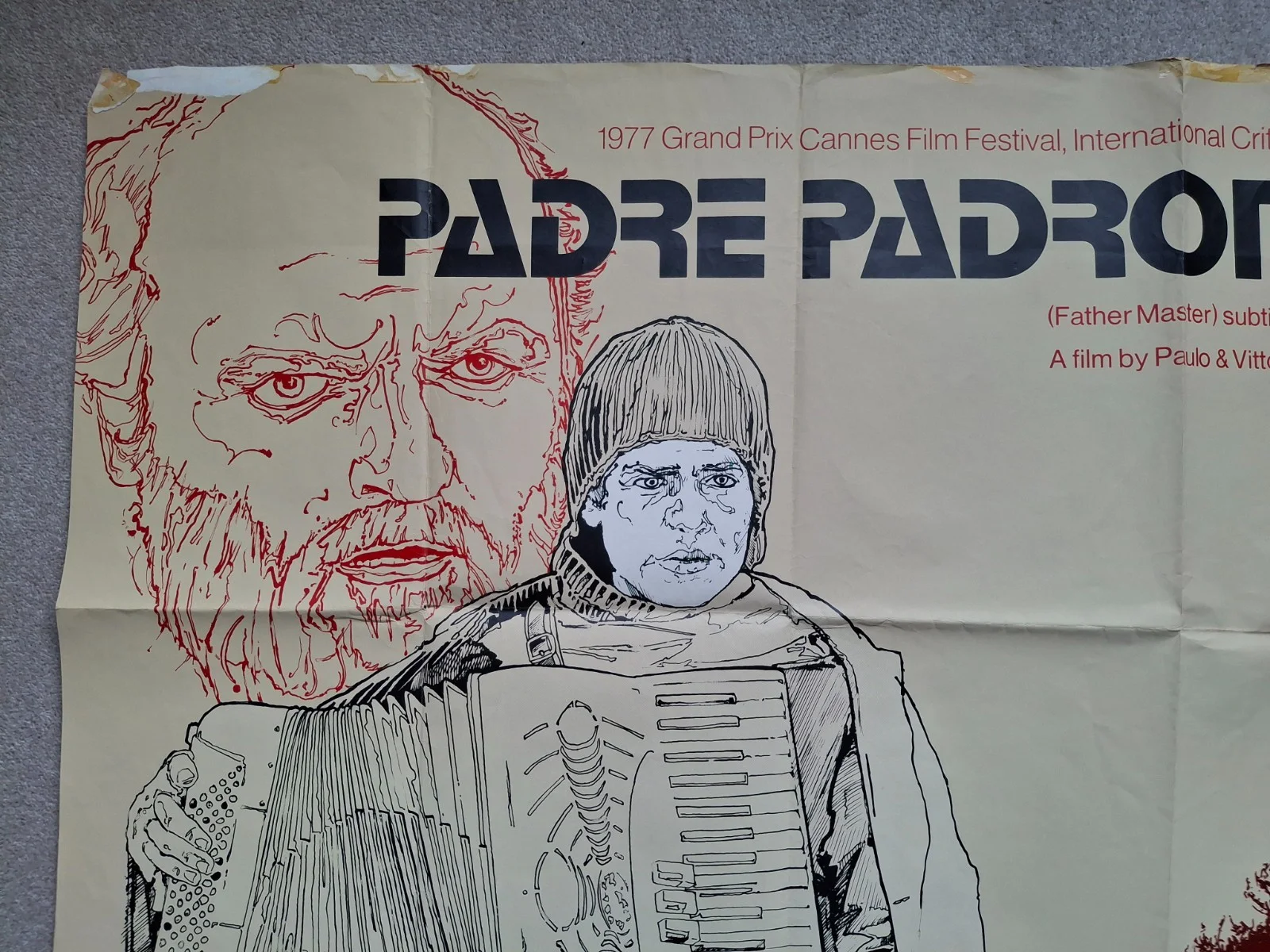 Padre Padrone Rare Original Film Cinema Movie Quad Poster 40 by 30 inches, изображение 3