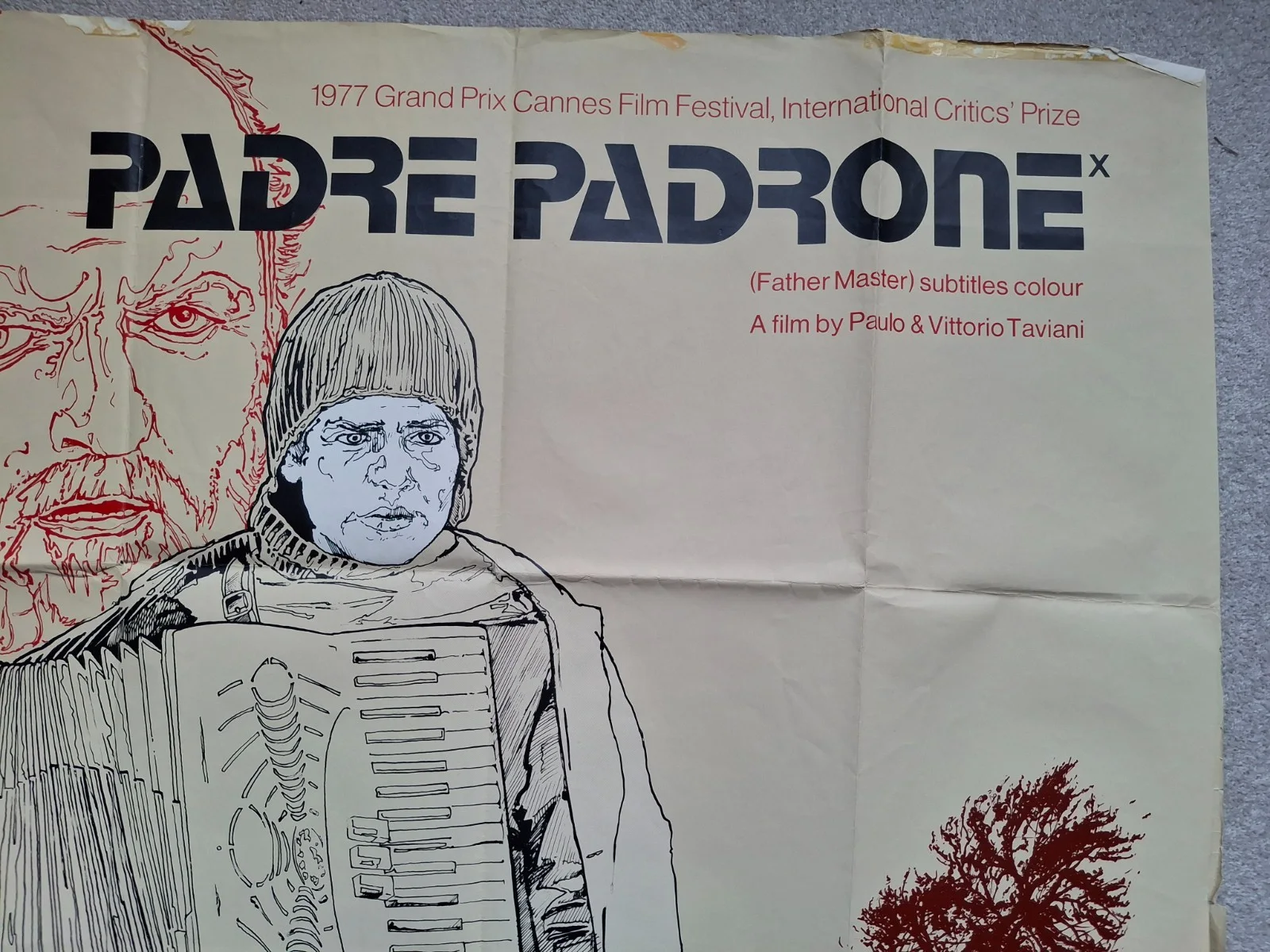Padre Padrone Rare Original Film Cinema Movie Quad Poster 40 by 30 inches, изображение 4