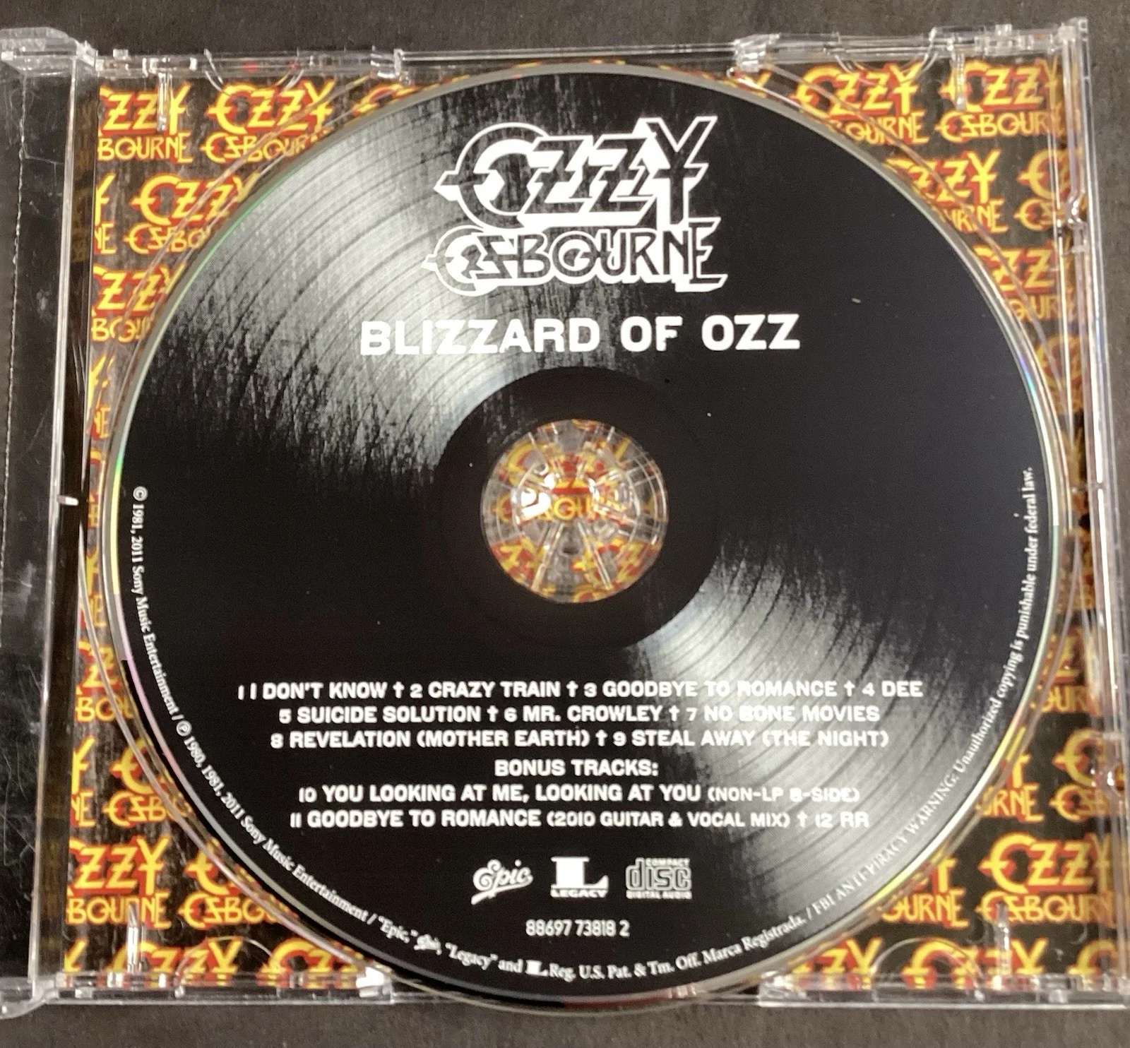 Ozzy Osborne signed CD Blizzard Of Oz Black Sabbath Music Autograph PSA/DNA #2, изображение 5