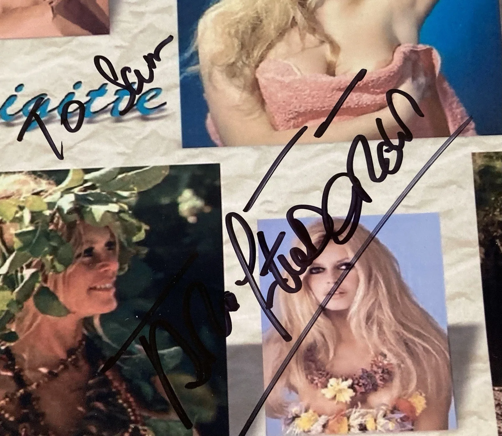 Brigitte Bardot — Brigitte Bardot Signed 8x10 Glossy Collage Of Color Photos, image 2