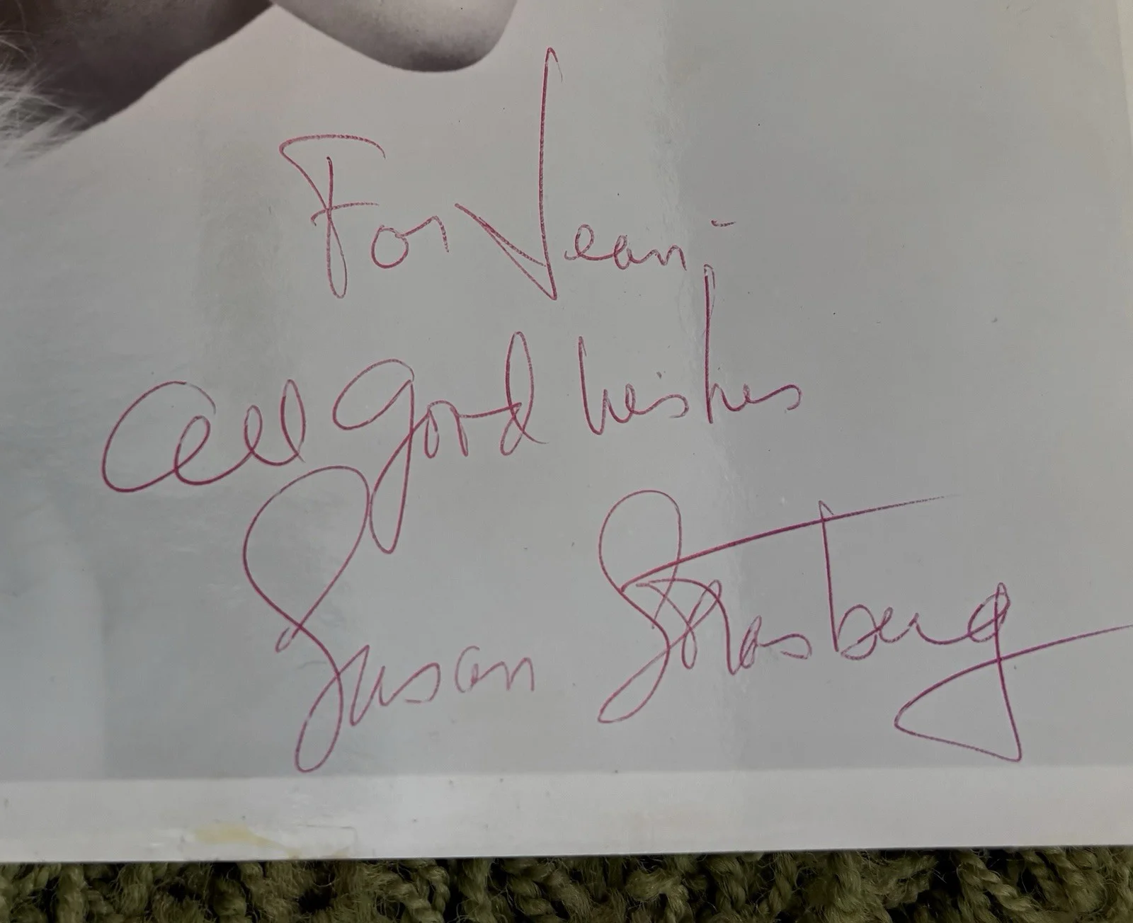 Signed Original 1950s SUSAN STRASBERG 8x10 Photo Inscribed to Jean, изображение 2