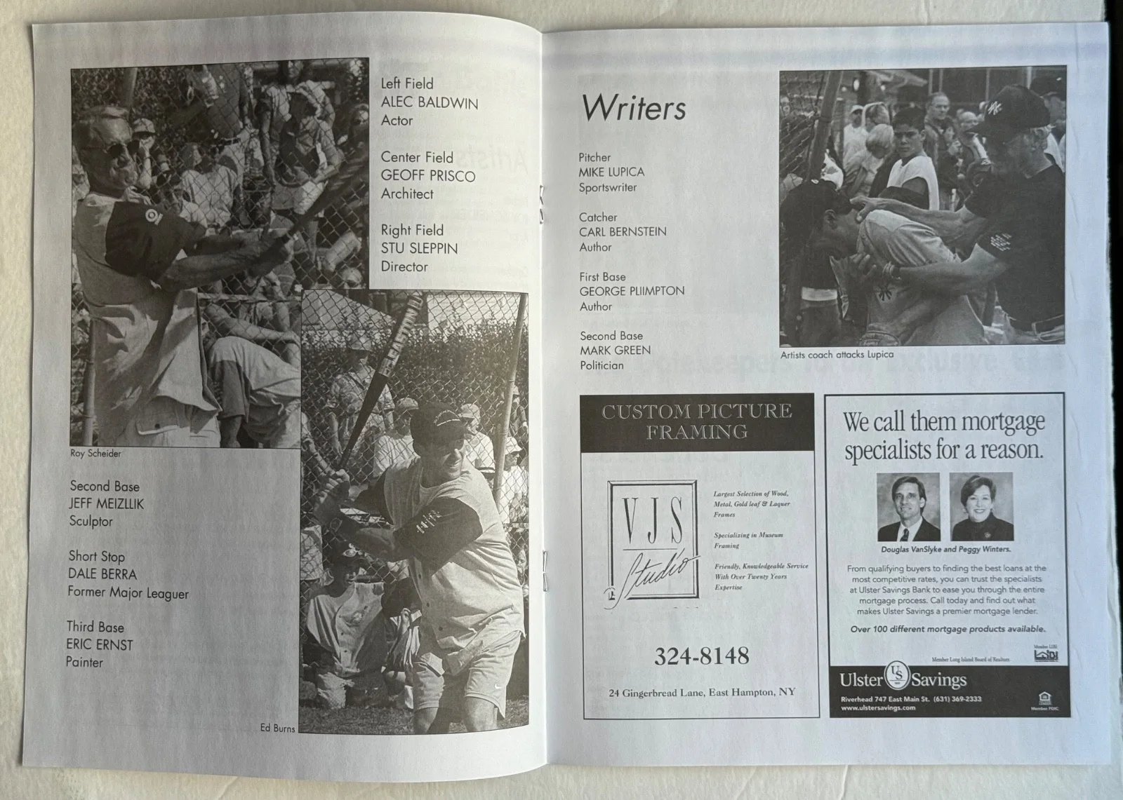 Roy Scheider — Roy Scheider Chevy Chase Alec Baldwin SIGNED Jaws 2003 Artists/Writers Program, image 2
