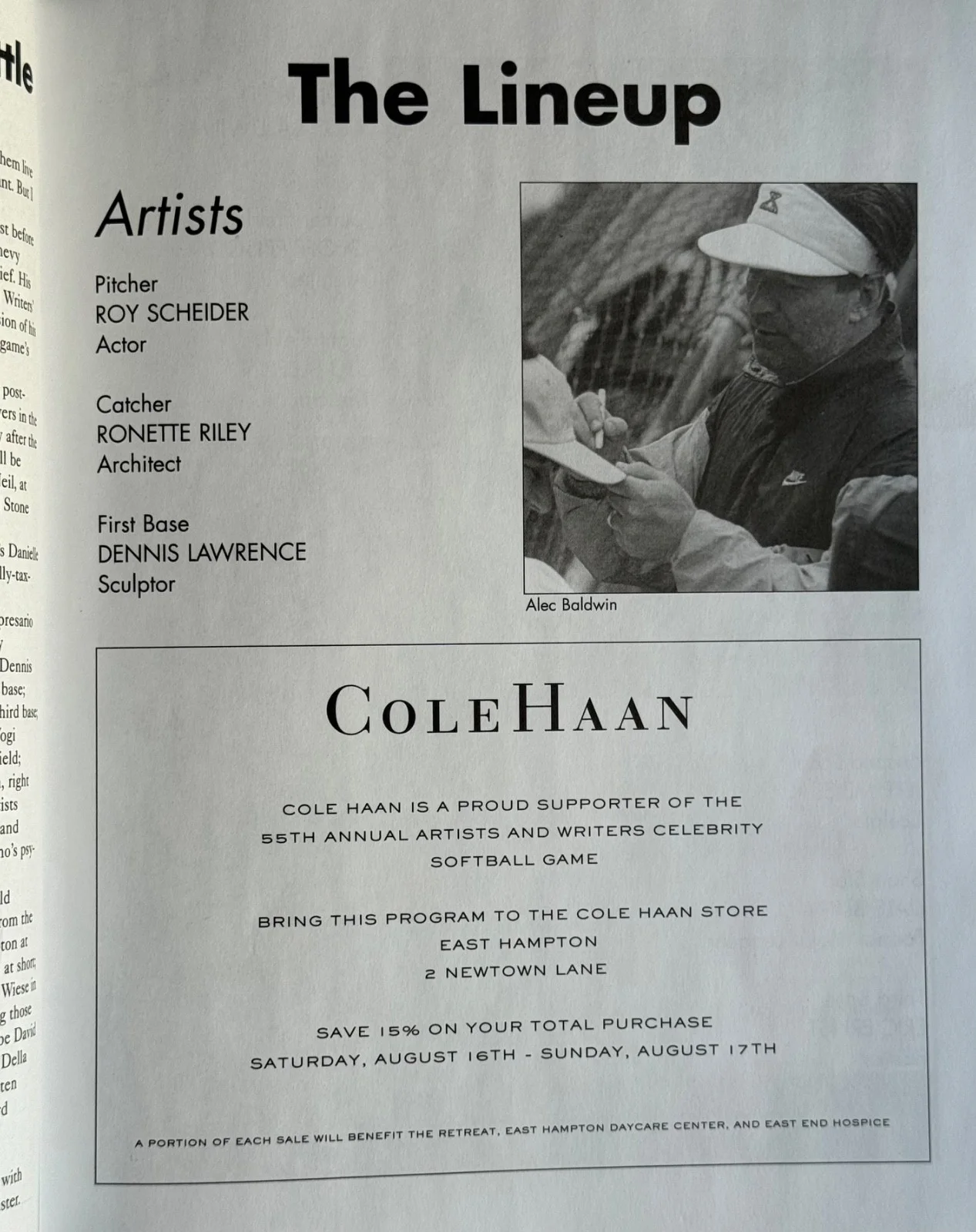 Roy Scheider — Roy Scheider Chevy Chase Alec Baldwin SIGNED Jaws 2003 Artists/Writers Program, image 3
