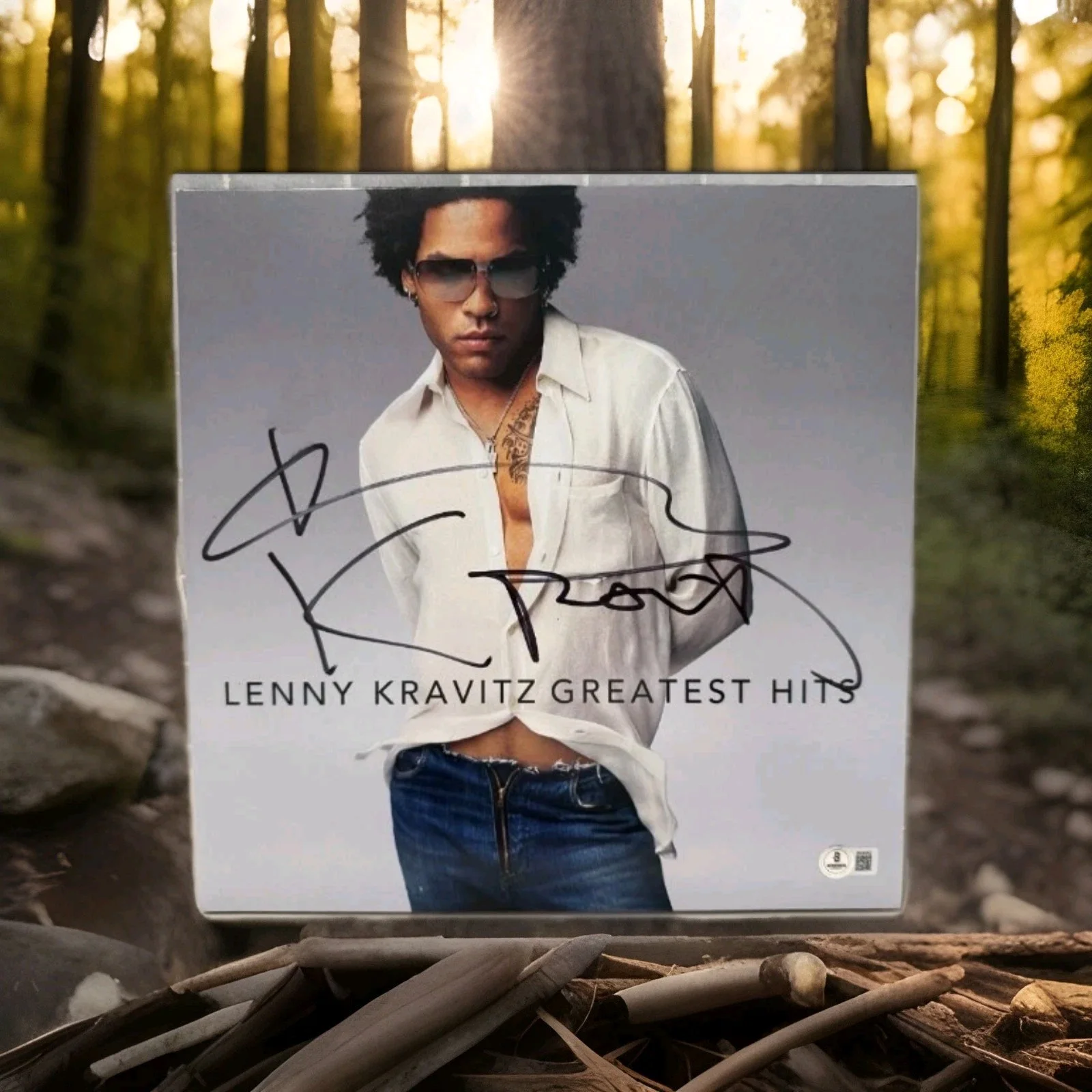 LENNY KRAVITZ Signed Vinyl Greatest Hits BAS COA Beckett Album Record, изображение 4