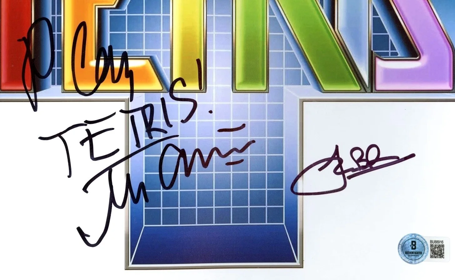 Alexey Pajitnov — Alexey Pajitnov & Henk Rogers Signed 8x10 Photo Inscribed Play Tetris (Beckett), изображение 2