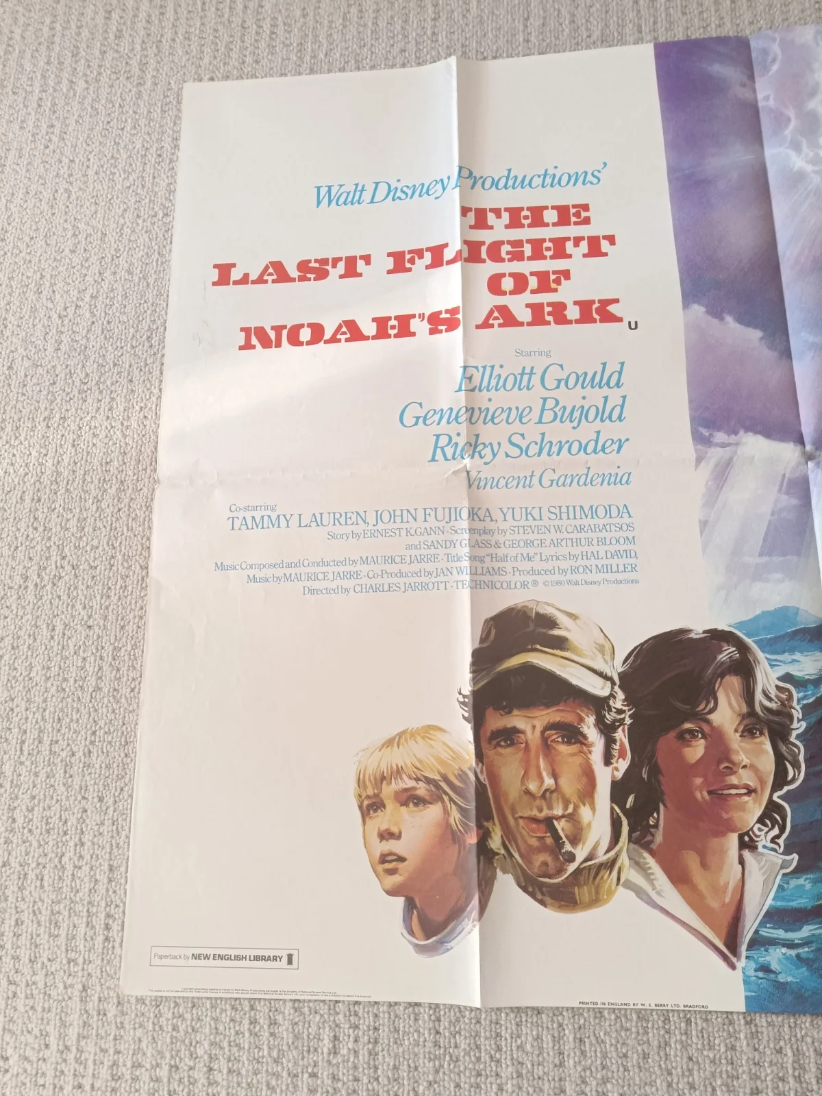 THE LAST FLIGHT OF NOAH'S ARK 1980 Original Cinema UK Quad Movie POSTER Disney, изображение 3