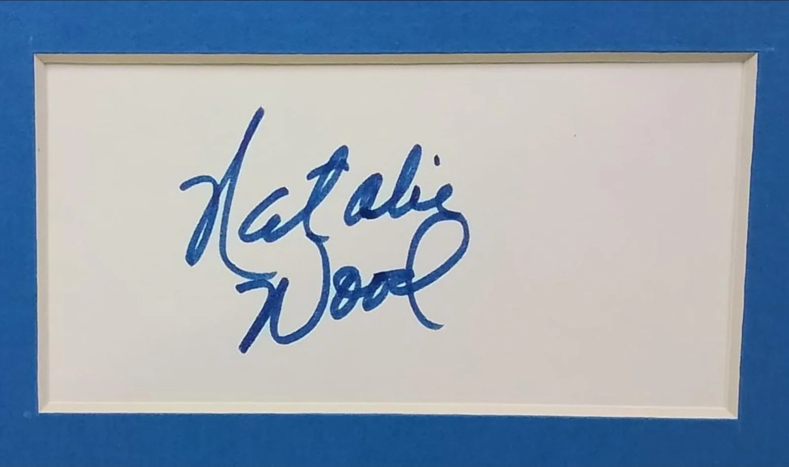 Natalie Wood Signed Card w Photo Matted 11x14 West Side Story NO COA, изображение 2