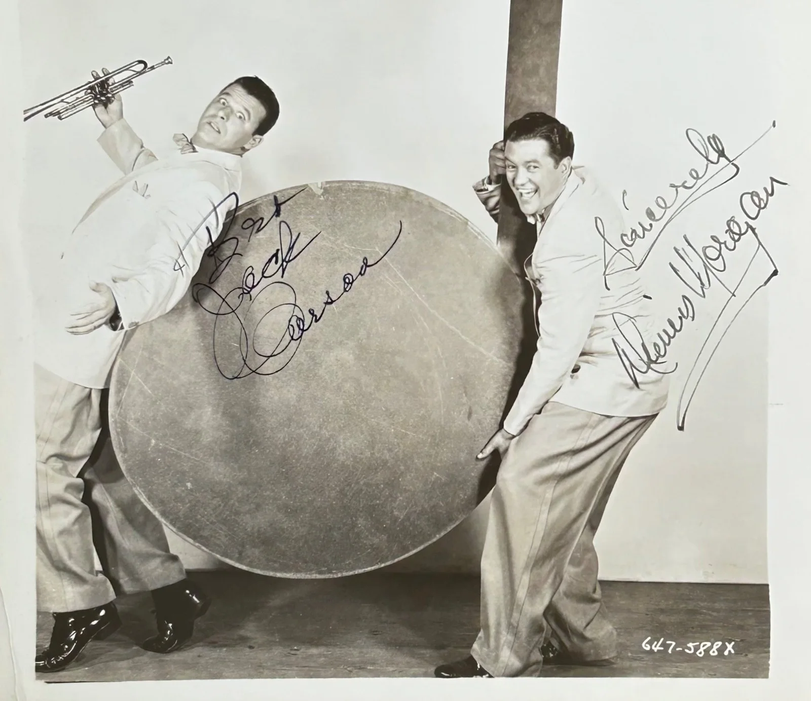 JACK CARSON DENNIS MORGAN—SIGNED PHOTO—Mildred Pierce•Arsenic+Old Lace•Doris Day, изображение 3