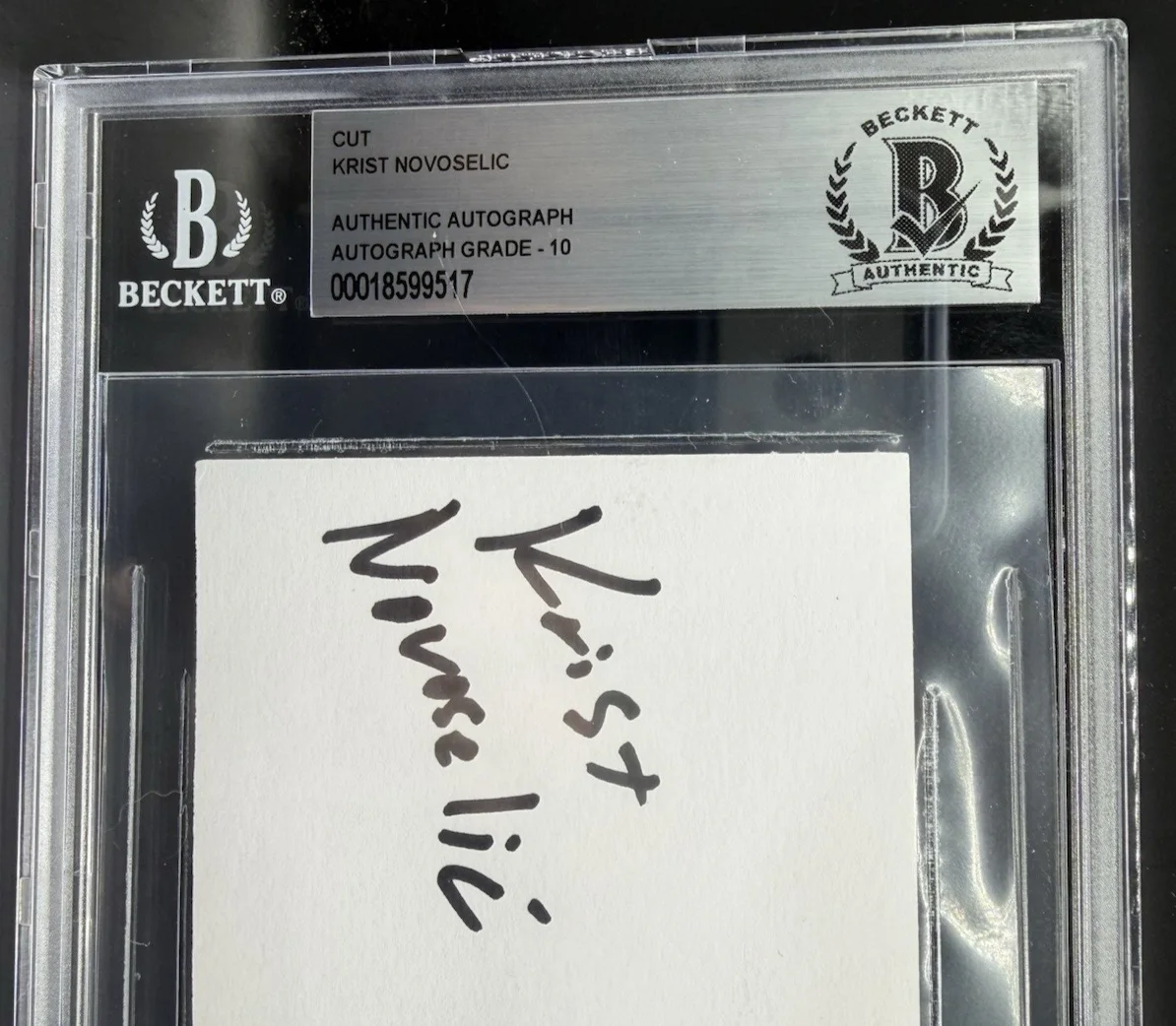 Krist Novoselic Nirvana Signed Index Card Cut Beckett BAS 10 Full Signature, image 2