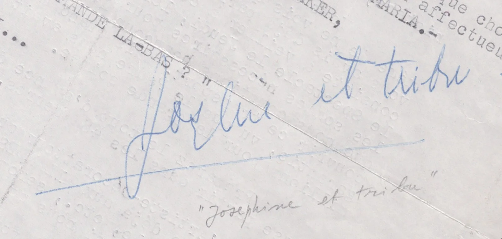 Josephine Baker — JOSEPHINE BAKER - TYPED LETTER SIGNED 02/19/1965, image 3