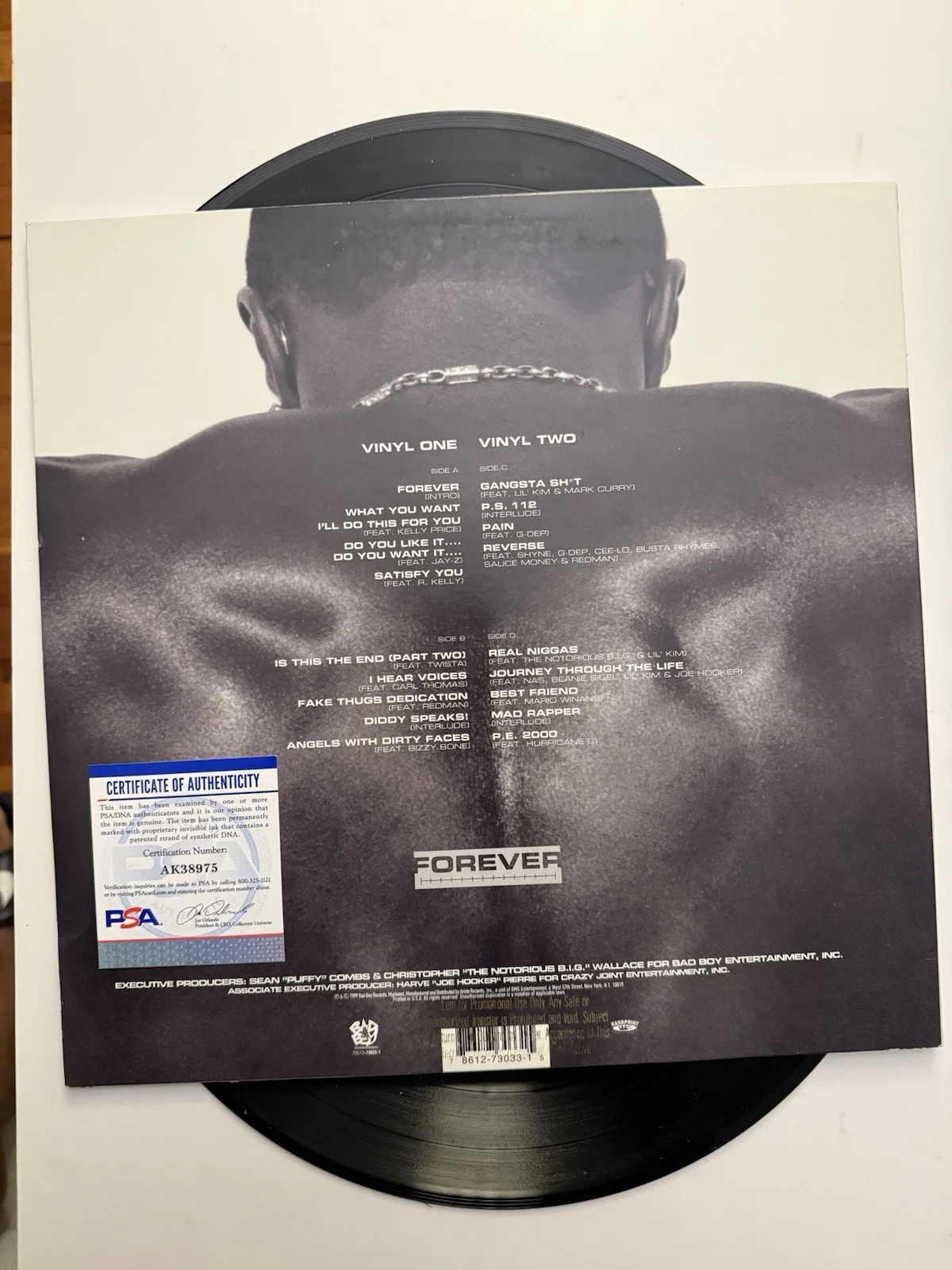 Diddy Puff Daddy Signed Vinyl Forever PSA/DNA RARE SEAN COMBS P DIDDY, image 2