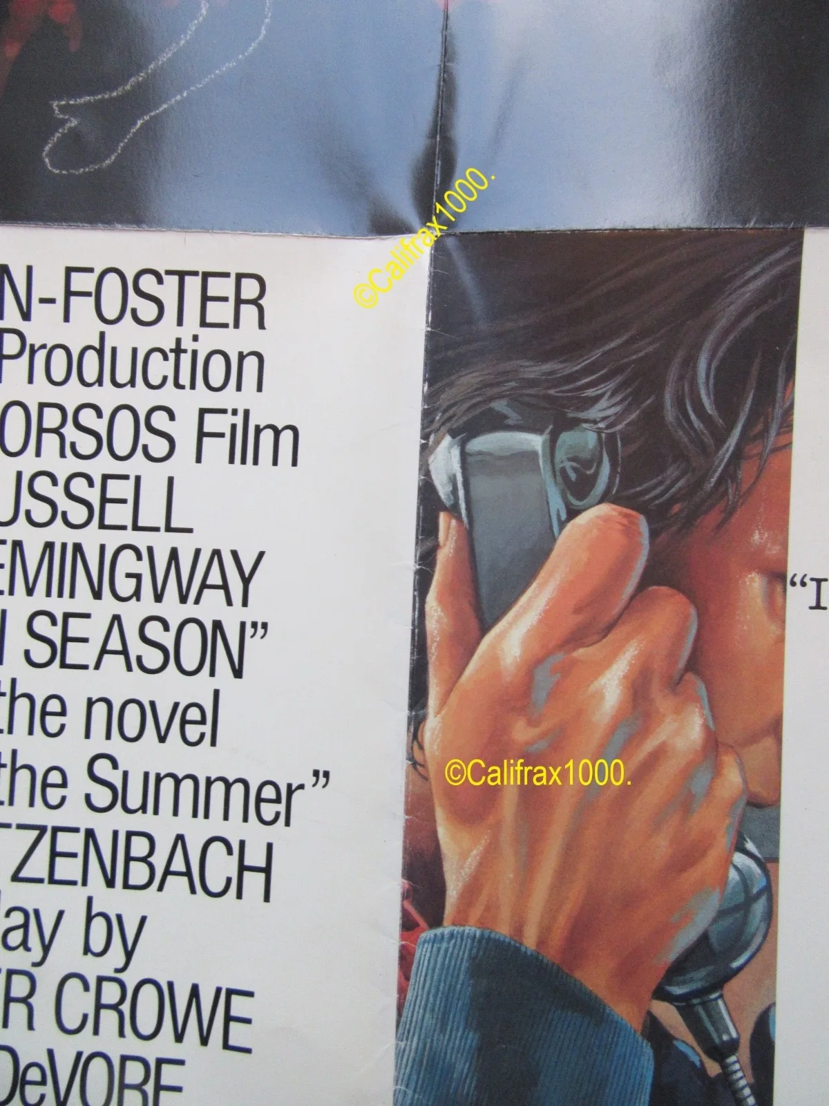 Mean season promo film poster: 1985 Kurt Russell, Mariel Hemingway, изображение 5