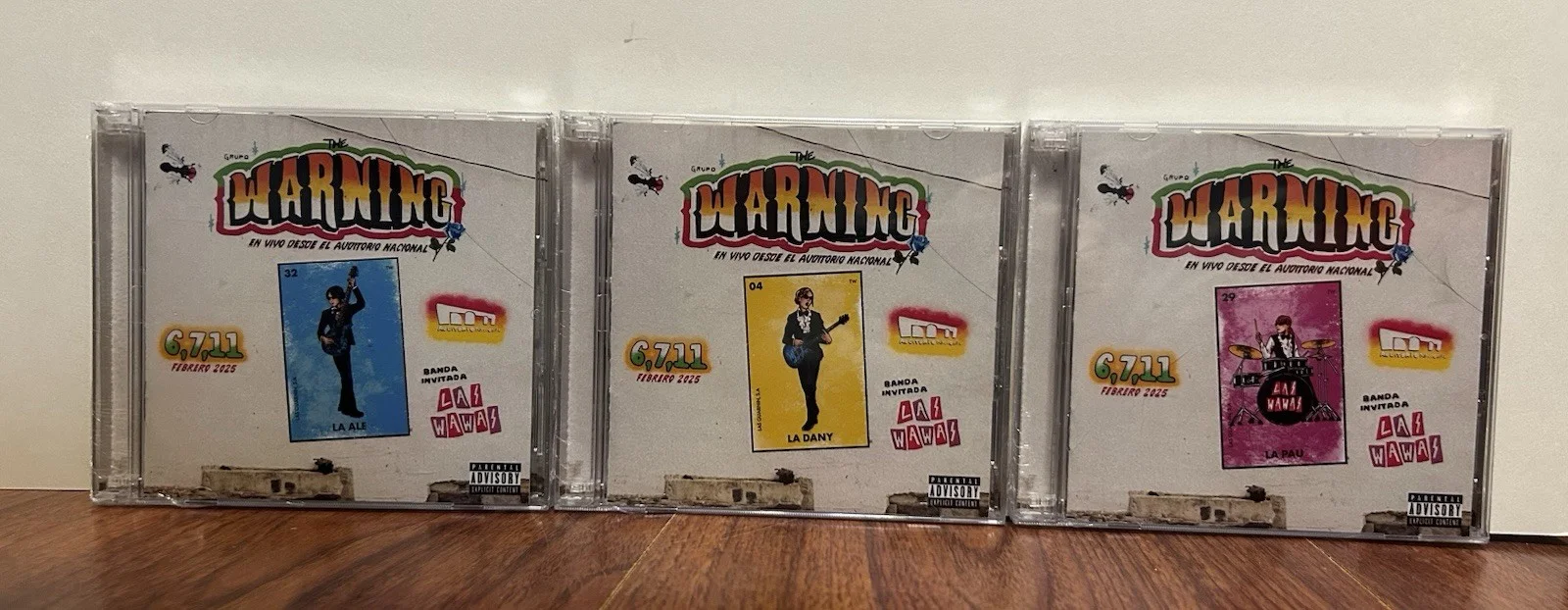 THE WARNING SET 3 LIVE AUDITORIO NACIONAL CDMX CDS + SIGNED INSERTS DANY ALE PAU, image 2