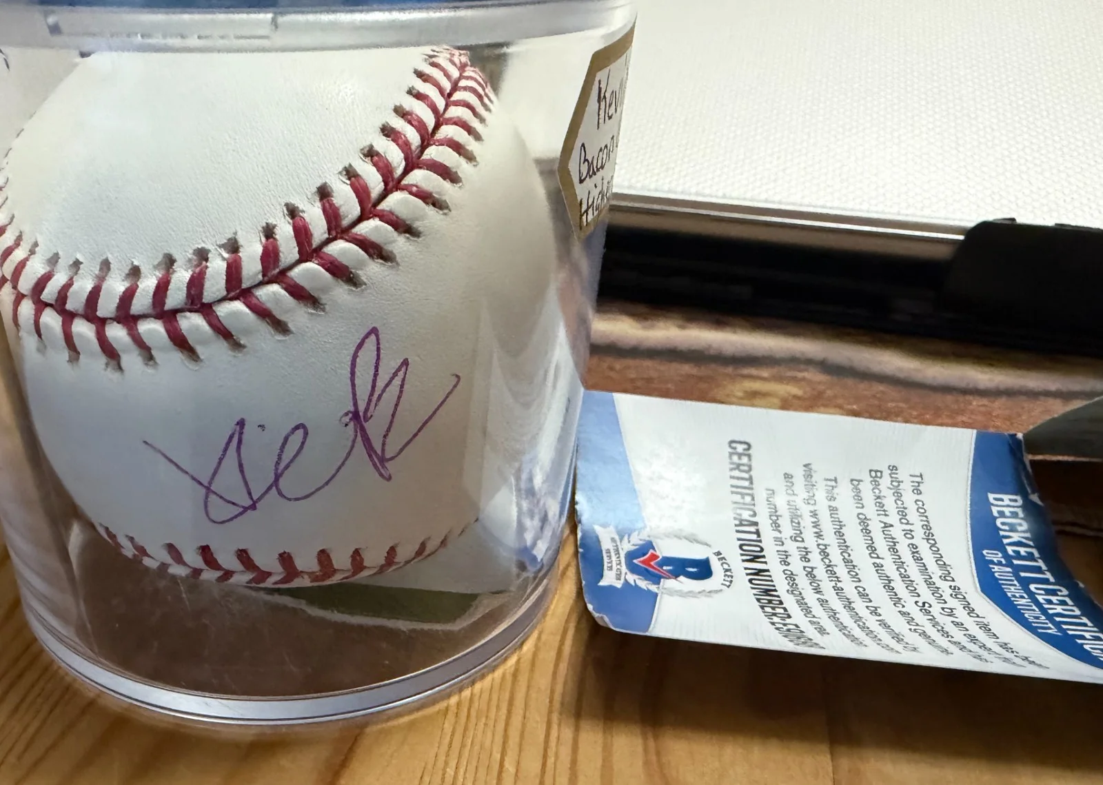Kevin Bacon Signed OML Baseball Hollywood Actor Beckett "Footloose Few Good Men", изображение 3