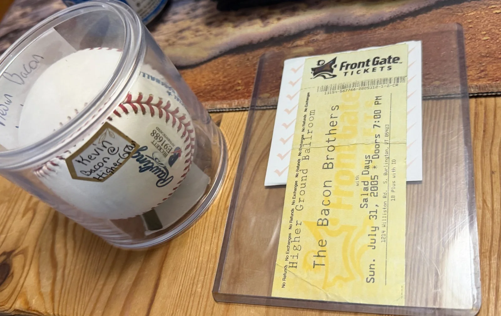 Kevin Bacon Signed OML Baseball Hollywood Actor Beckett "Footloose Few Good Men", изображение 4