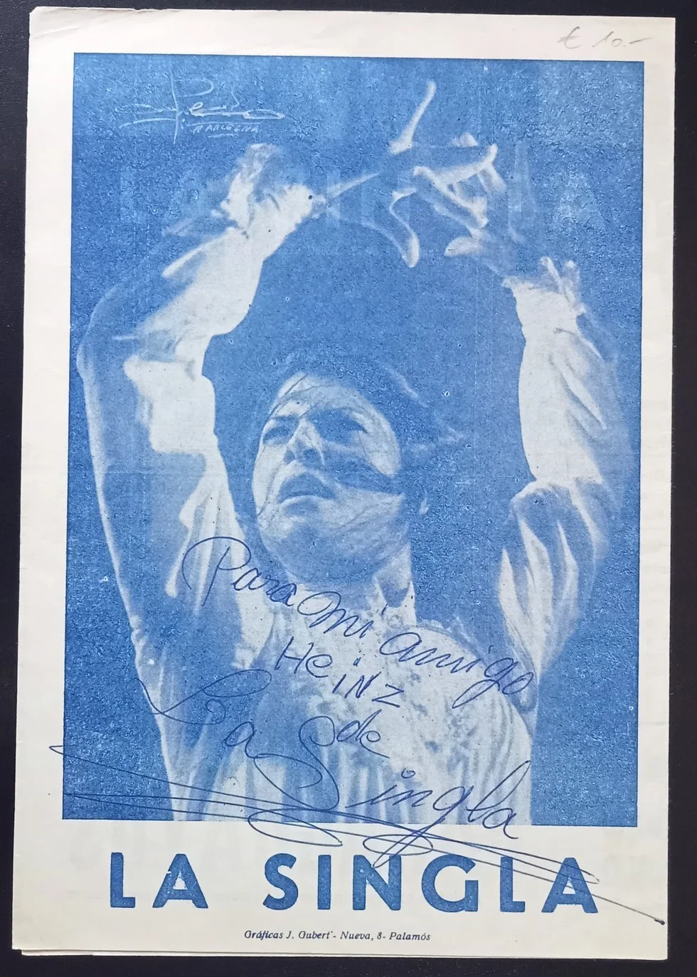 LOS IDOLOS Paraguayan Musical Ensemble 1969 signed herald, image 2