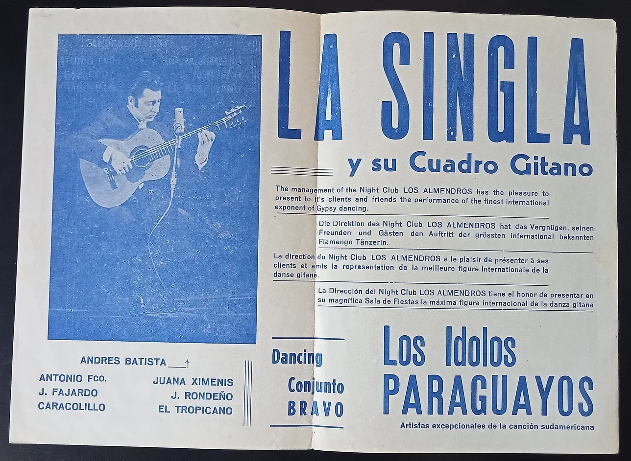 LOS IDOLOS Paraguayan Musical Ensemble 1969 signed herald, image 3