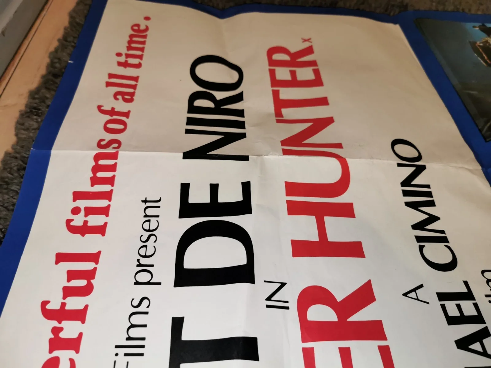 Deer Hunter Quad Poster Robert DeNiro Michael Cimino 1978 Folded Original 40x30", image 3