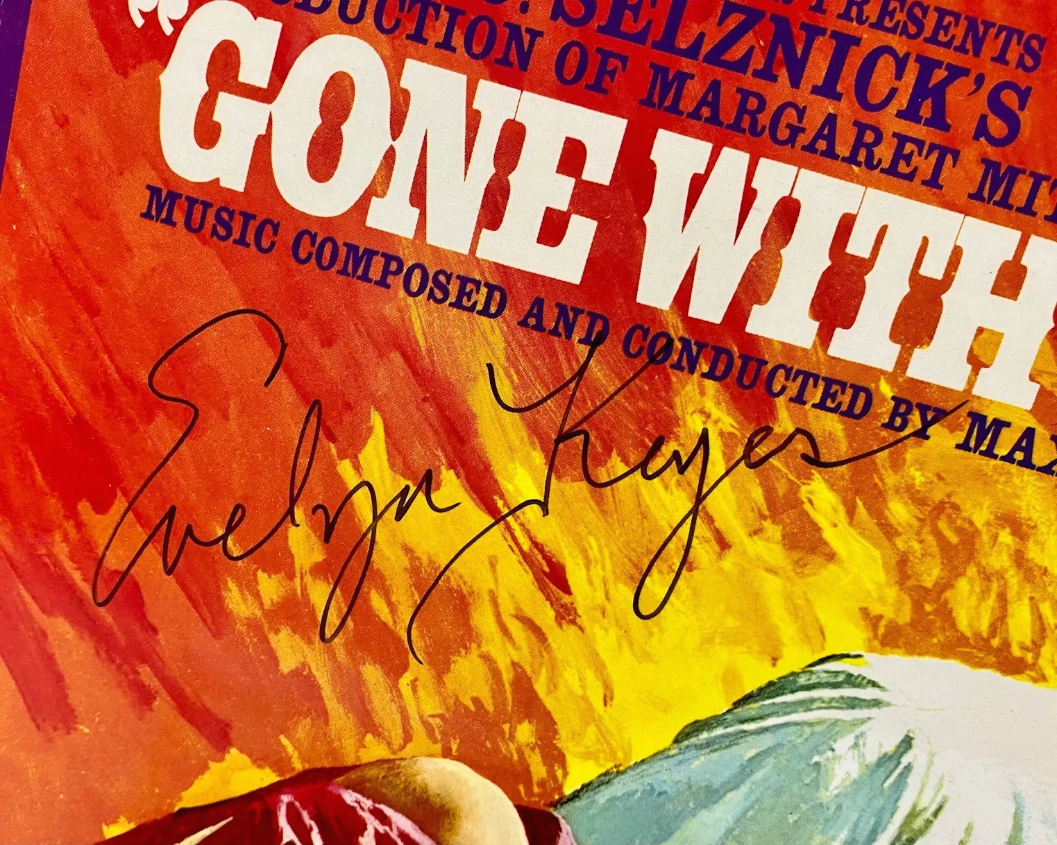 1967 Gone With The Wind Soundtrack LP Signed By 3 Max Steiner Olivia DeHavilland, image 5
