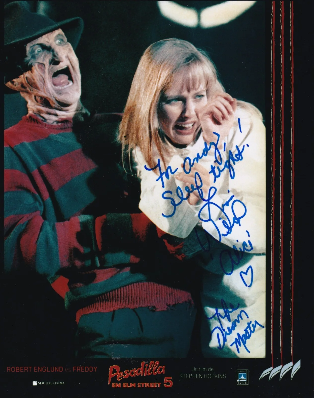 Lisa Wilcox — Lisa Wilcox A Nightmare On Elm Street Signed 8x10 Photo COA