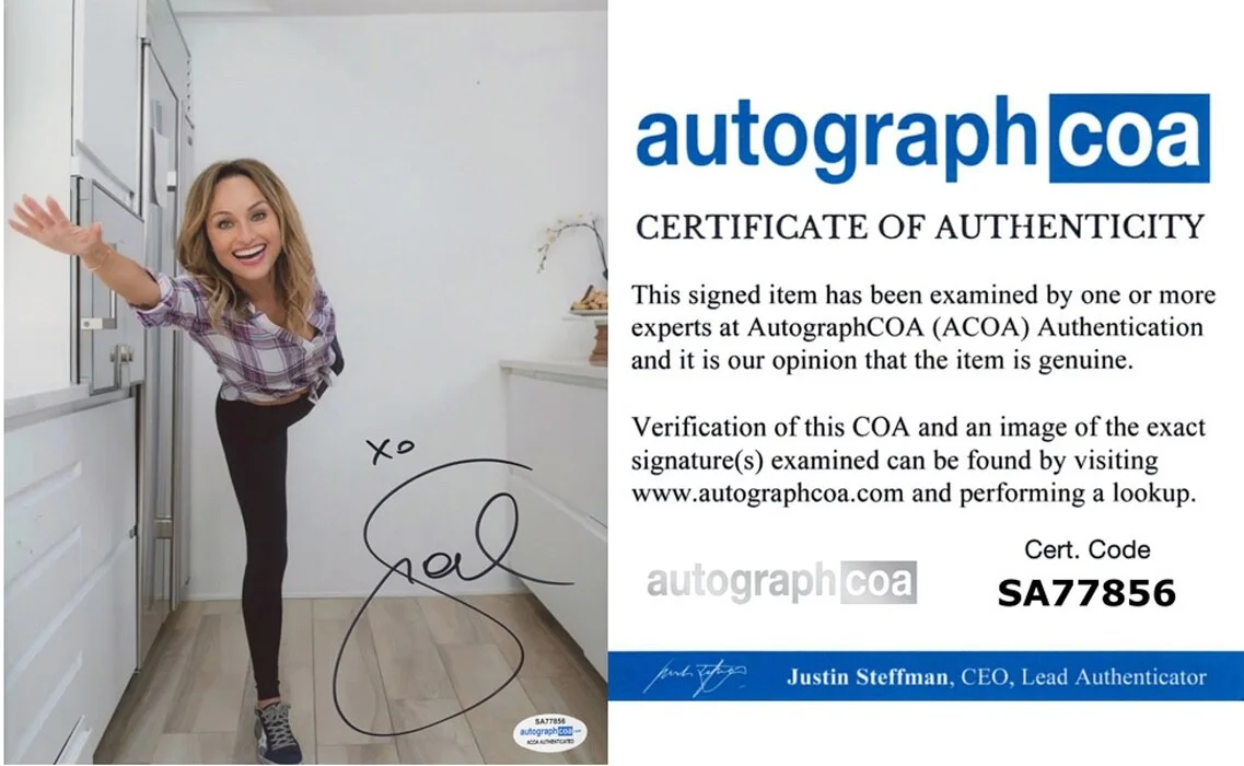 GIADA DE LAURENTIIS — Giada De Laurentiis signed Autograph 8x10 Photo CHEF a Hot SEXY MrBeast ACOA COA